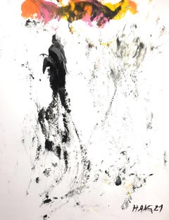 Spuren im Sand, Painting, Acrylic on Paper