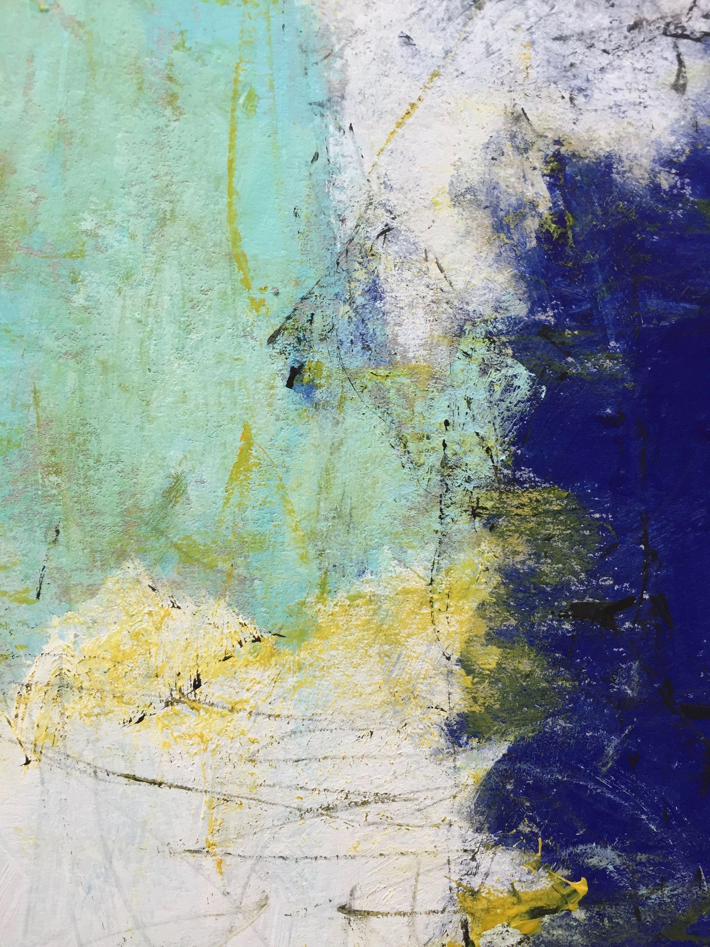 Día de verano, Pintura, Acrílico sobre Otro - Abstract Painting Marrón de Christel Haag