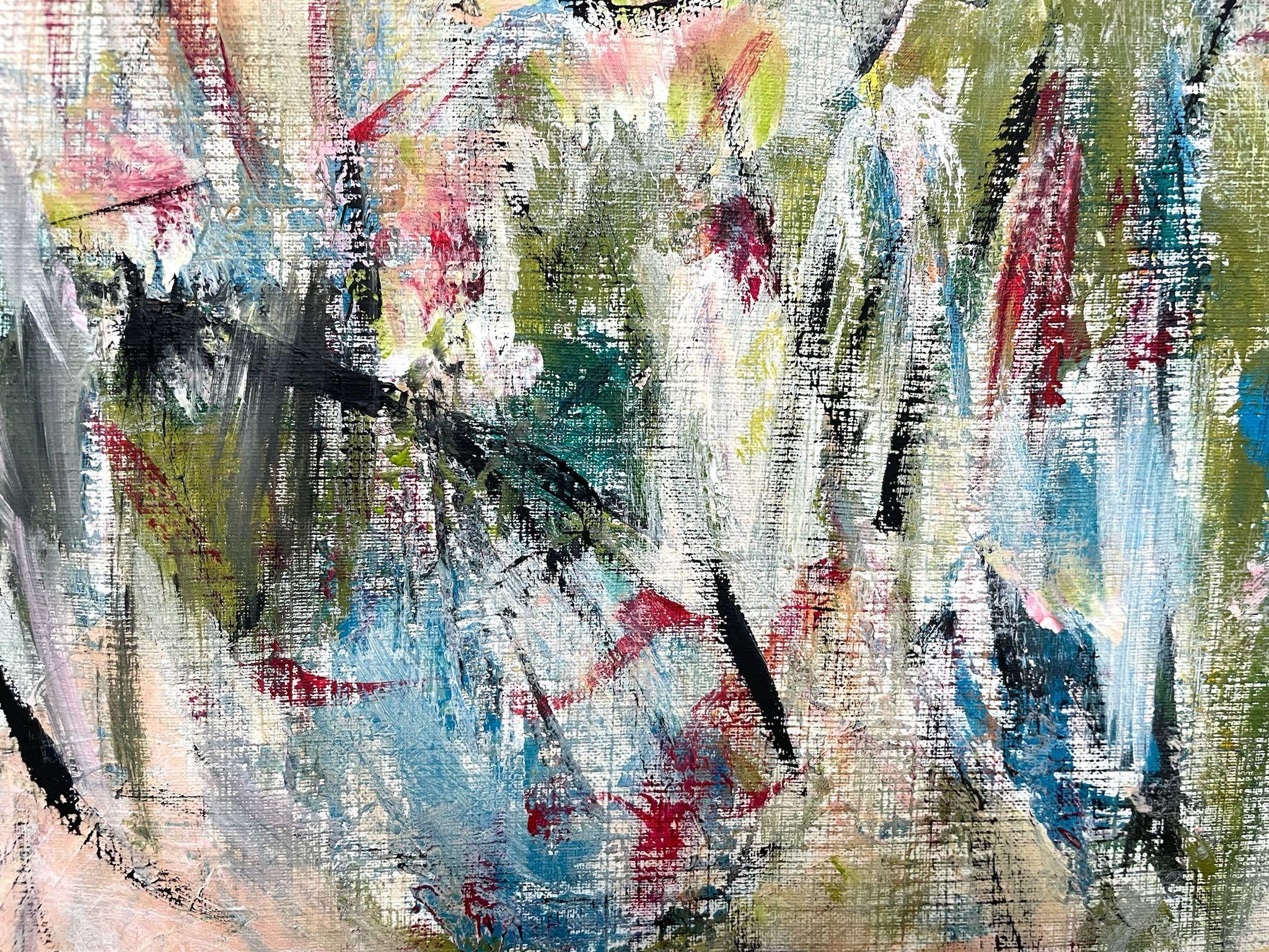 Summer Floral 1, Painting, Acrylic on Paper For Sale 3