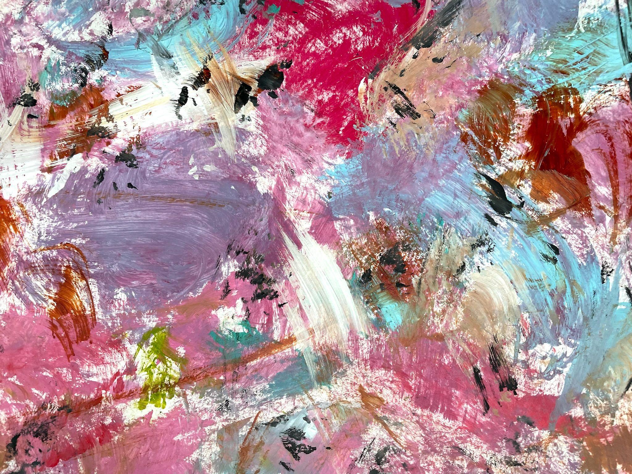 Summer Floral 2, Painting, Acrylic on Paper For Sale 1