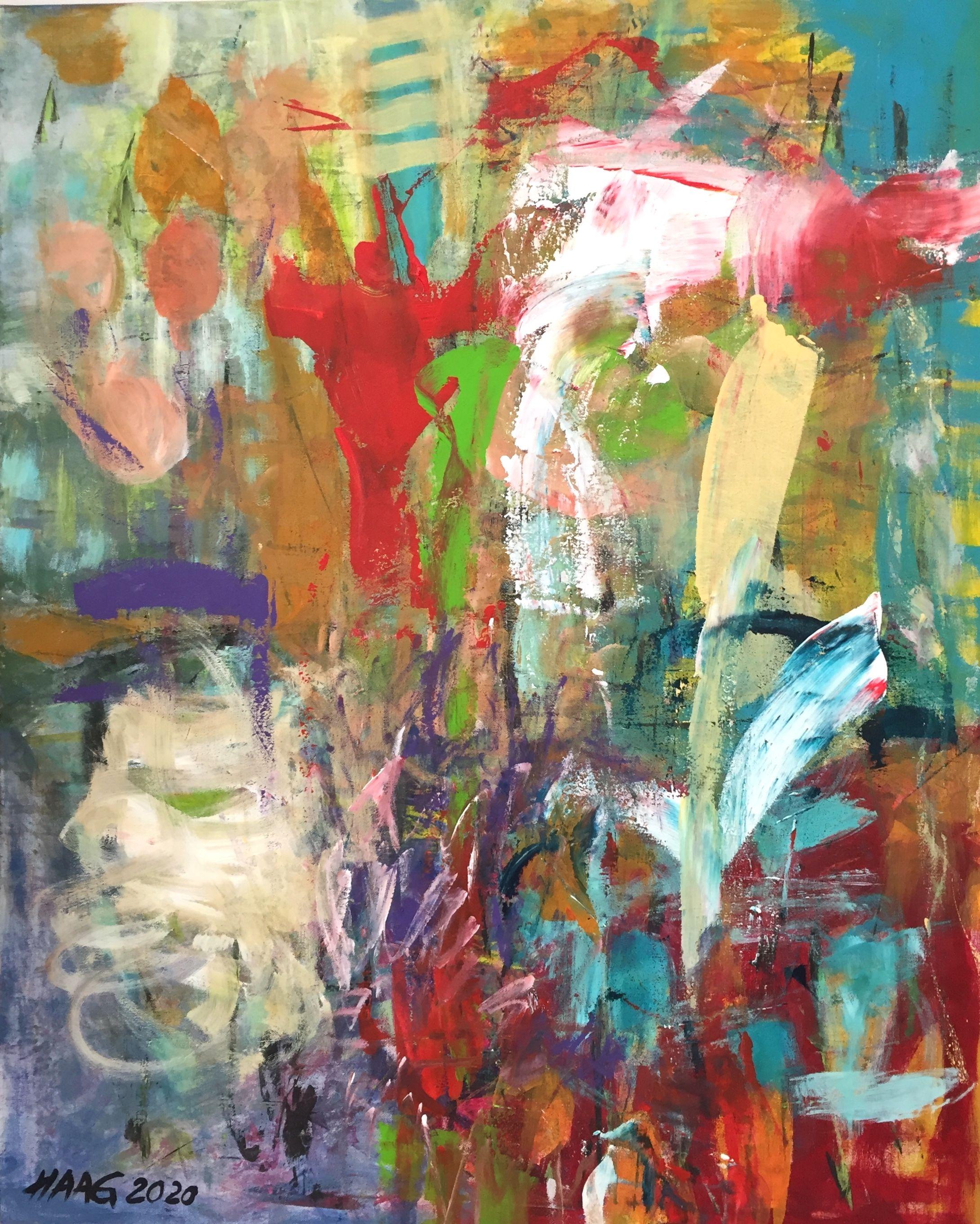 Christel Haag Abstract Painting - Support the Ones You Love, Painting, Acrylic on Canvas