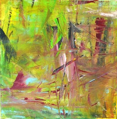 Jardin de marais, peinture, acrylique sur toile