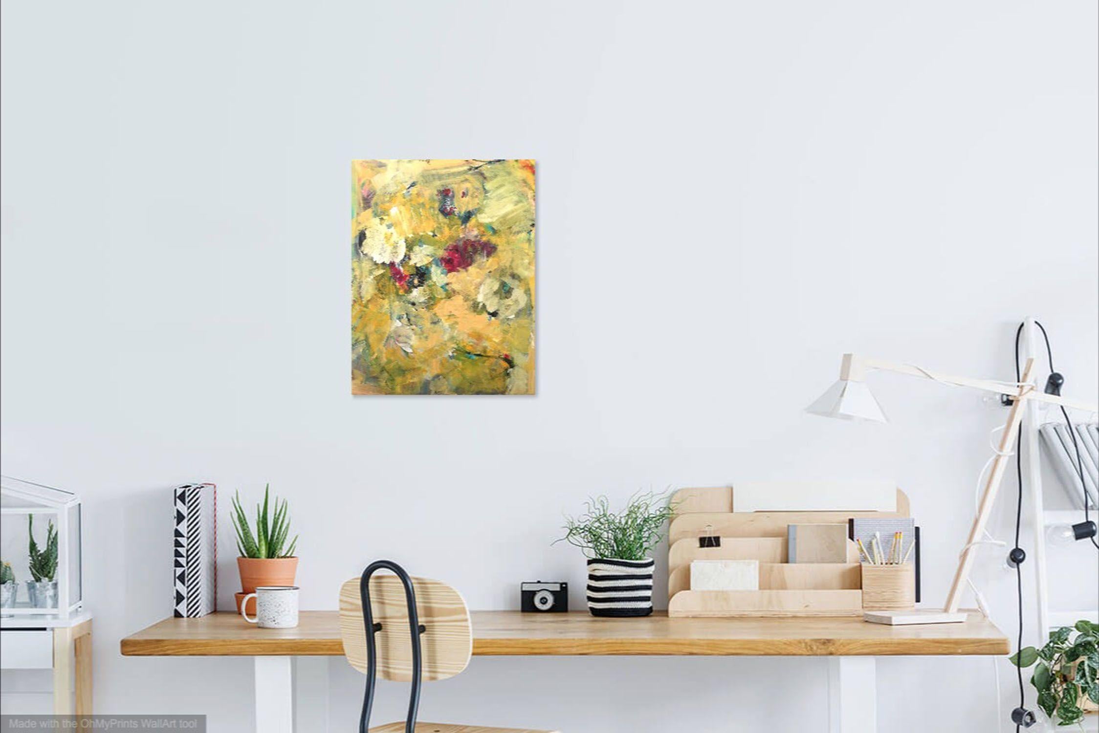 Talk to Flowers, peinture, acrylique sur toile en vente 1
