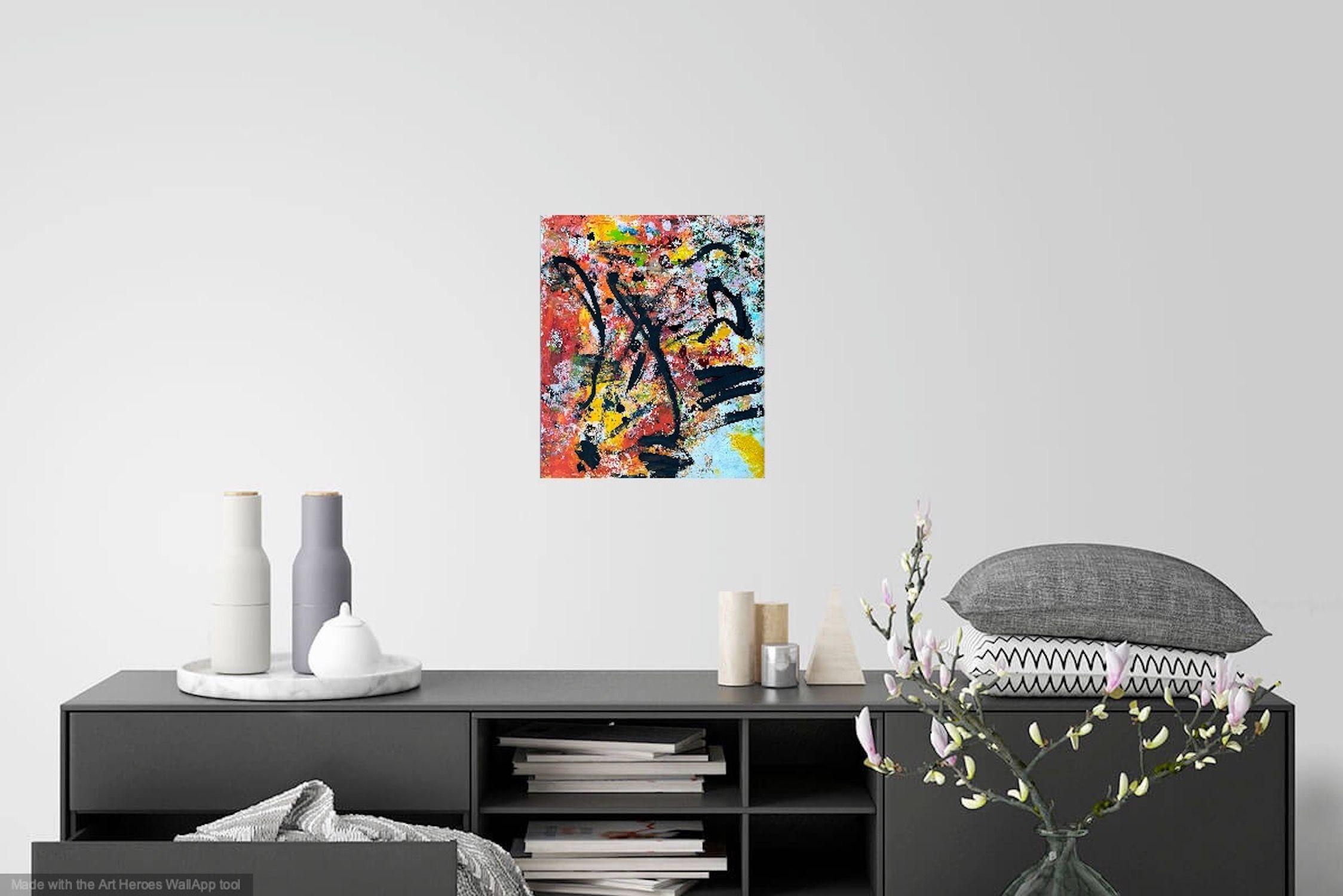 The Balance of Nature (Diptychon), Gemälde, Acryl auf Papier im Angebot 1