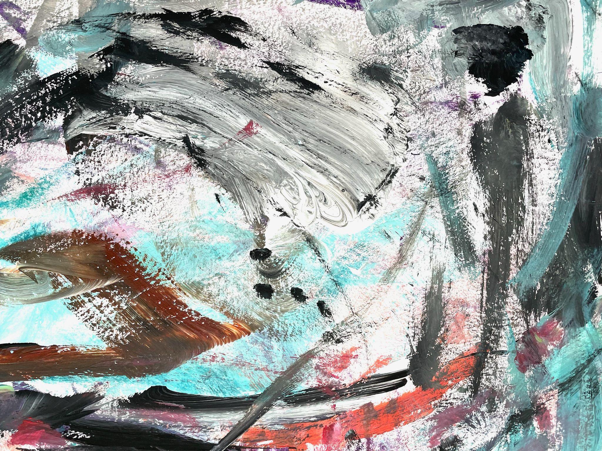 Tropical Storm, Painting, Acrylic on Paper For Sale 1