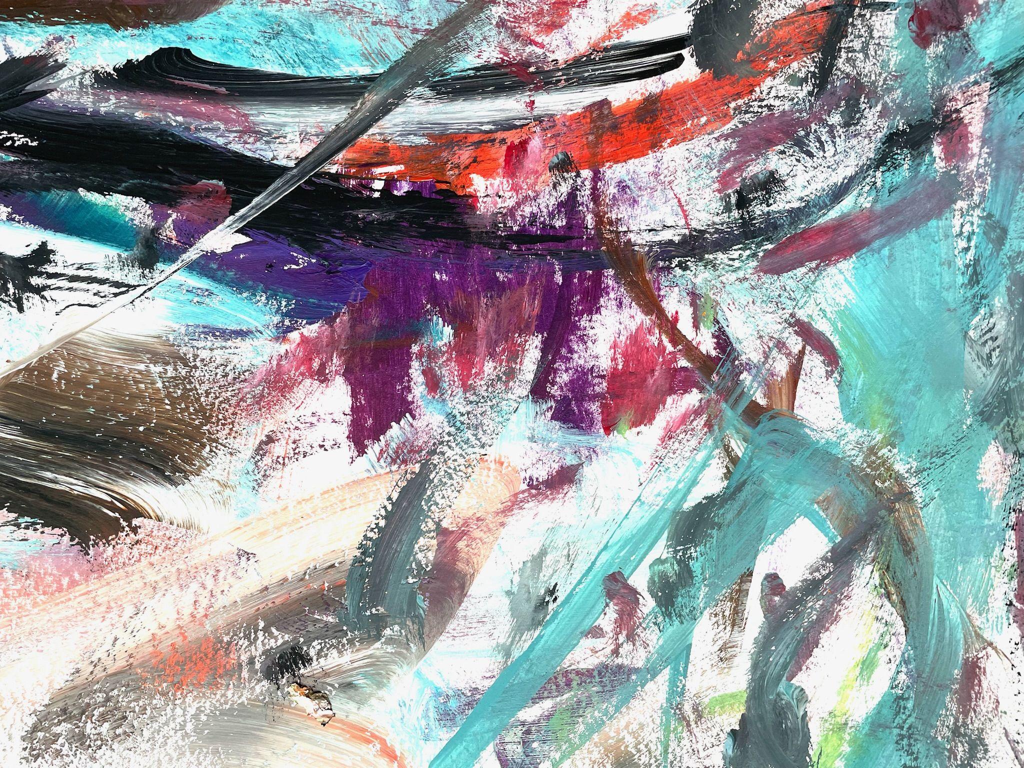 Tropical Storm, Painting, Acrylic on Paper For Sale 2