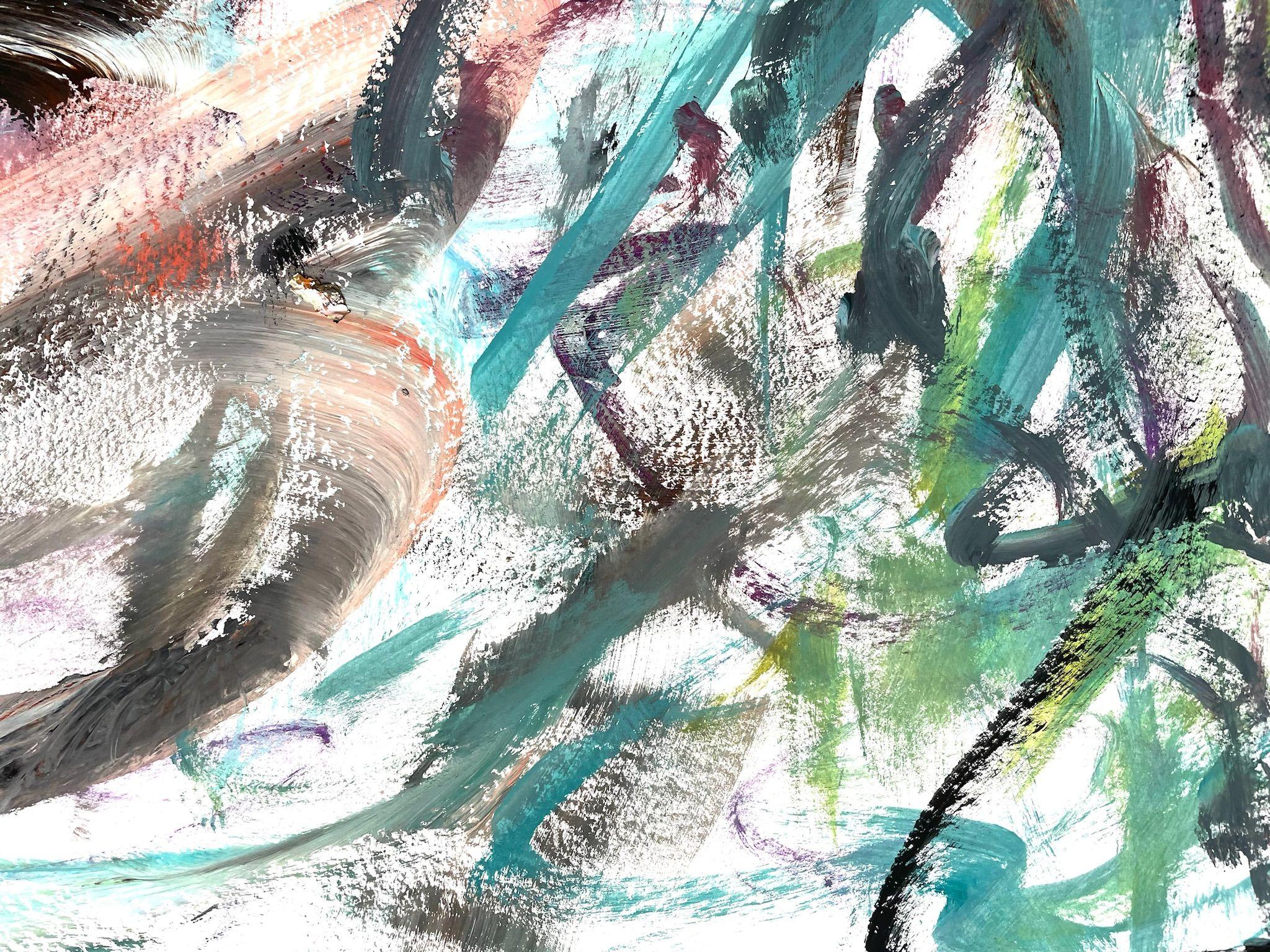 Tropical Storm, Painting, Acrylic on Paper For Sale 3