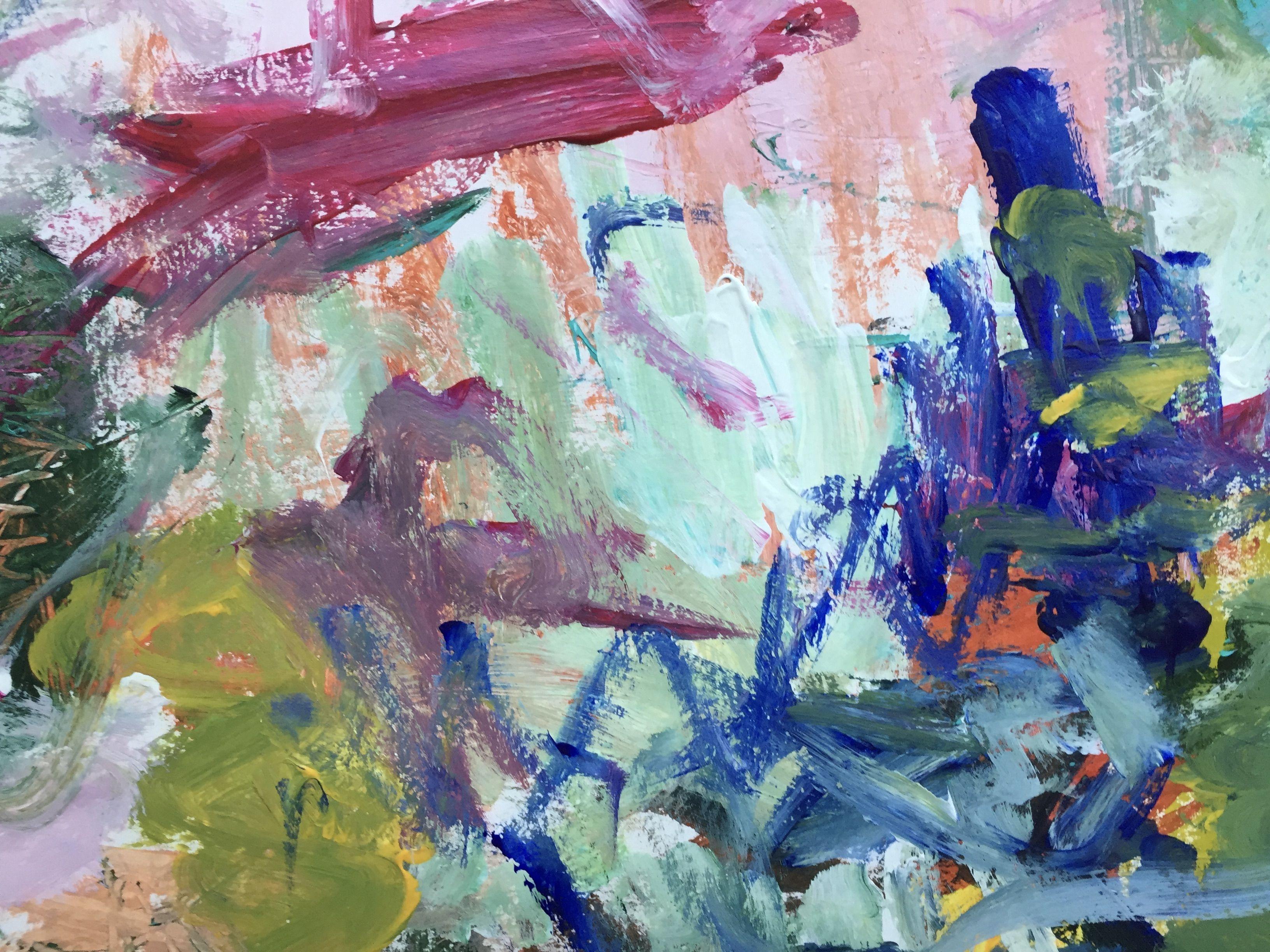 Wann werden wir wieder sehen 2, Pittura, Acrilico su carta - Painting di Christel Haag