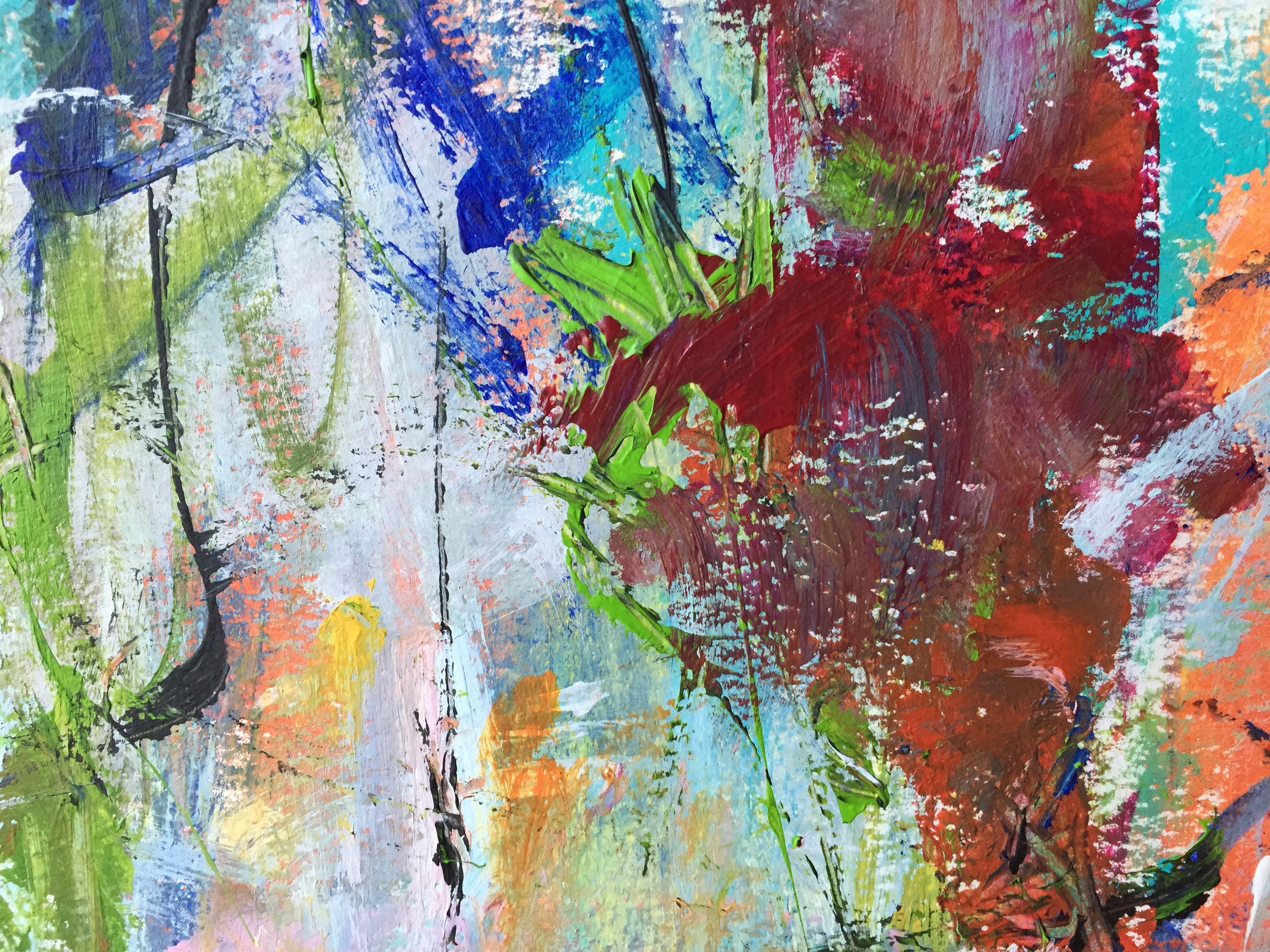 Wann werden wir wieder sehen 3, Pittura, Acrilico su carta - Painting Moderno di Christel Haag