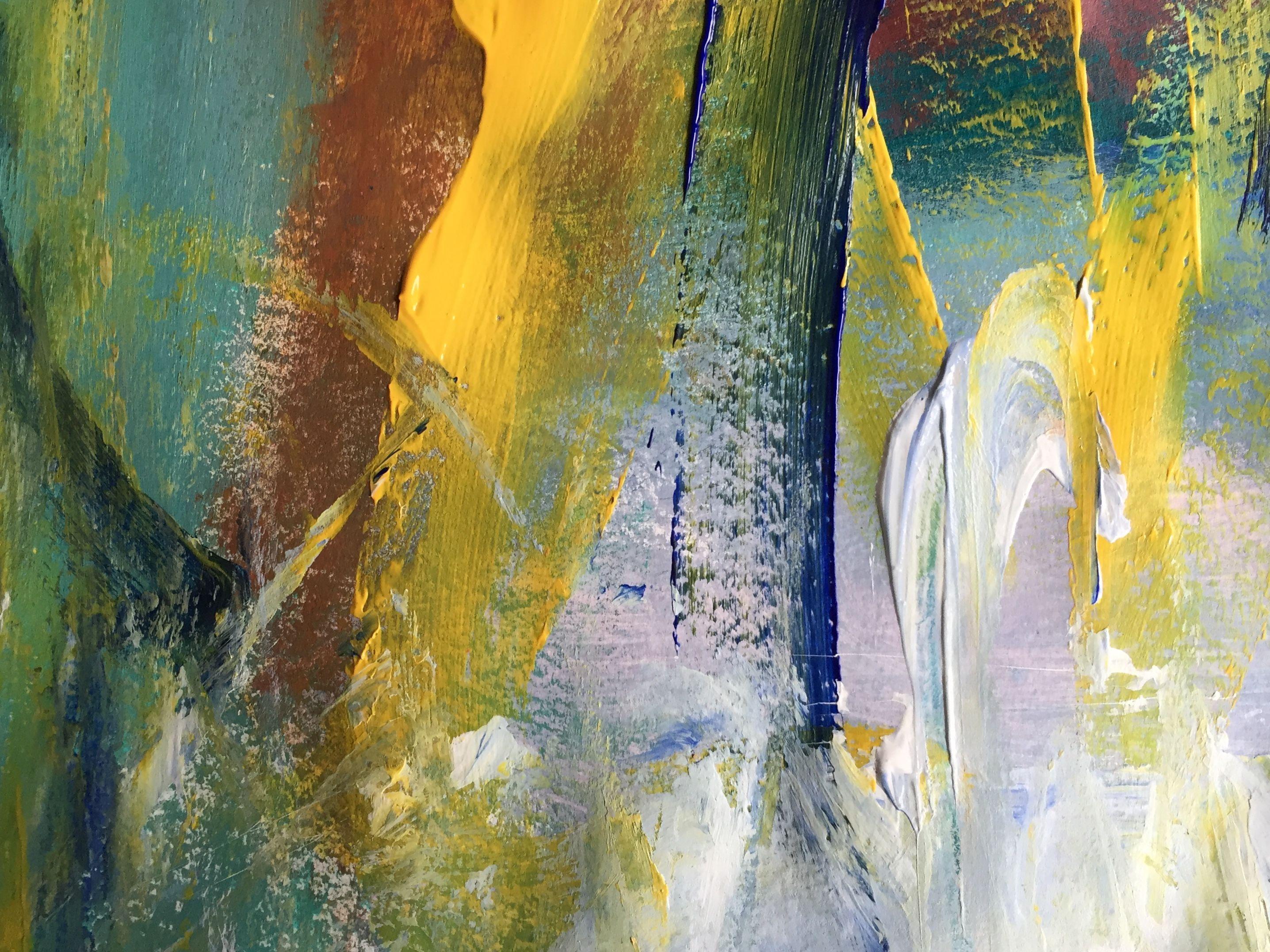 Water Plants, Painting, Acrylic on Paper For Sale 1