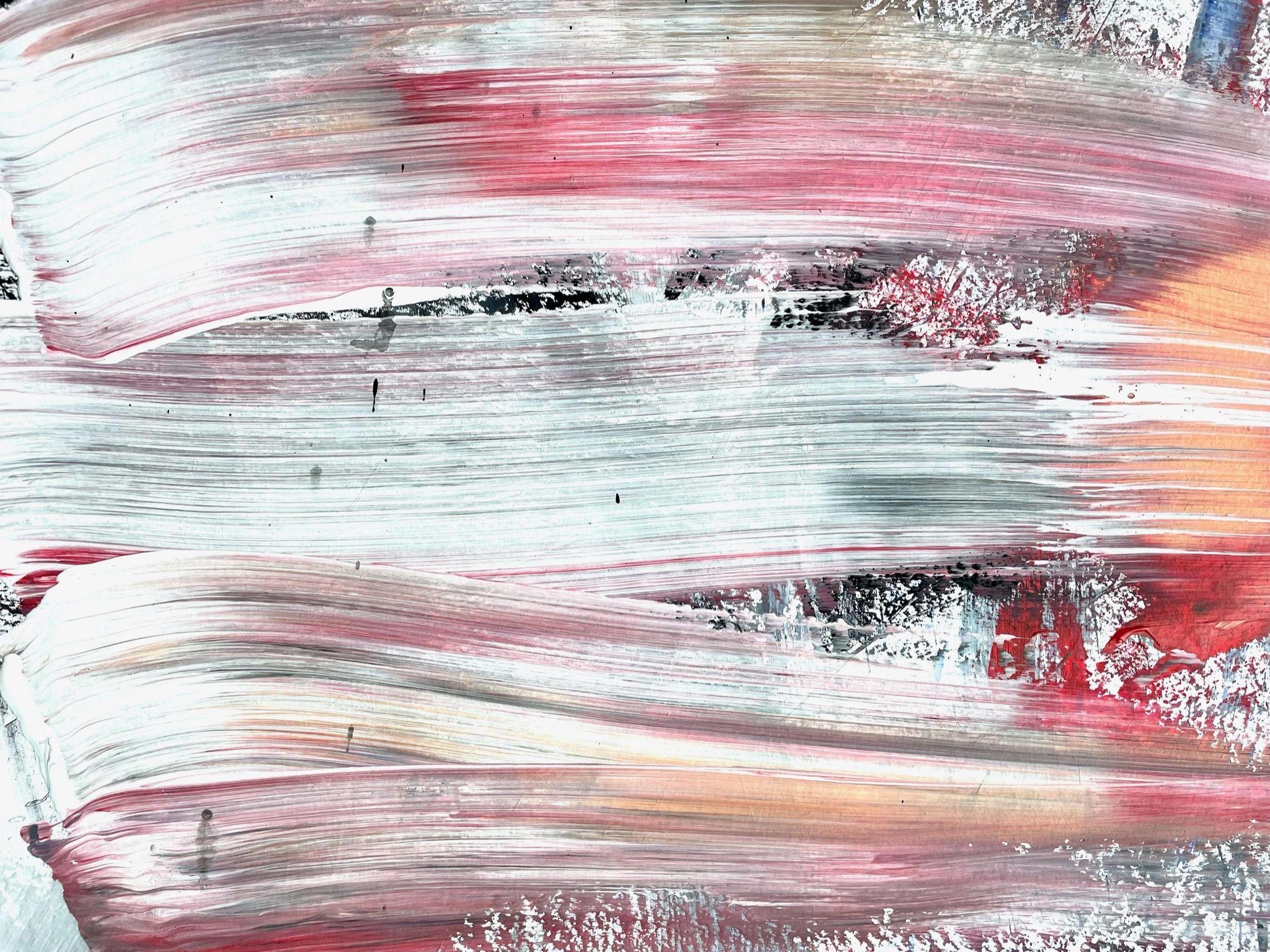 Susurros de un fantasma amistoso, Pintura, Acrílico sobre papel - Painting Contemporáneo de Christel Haag