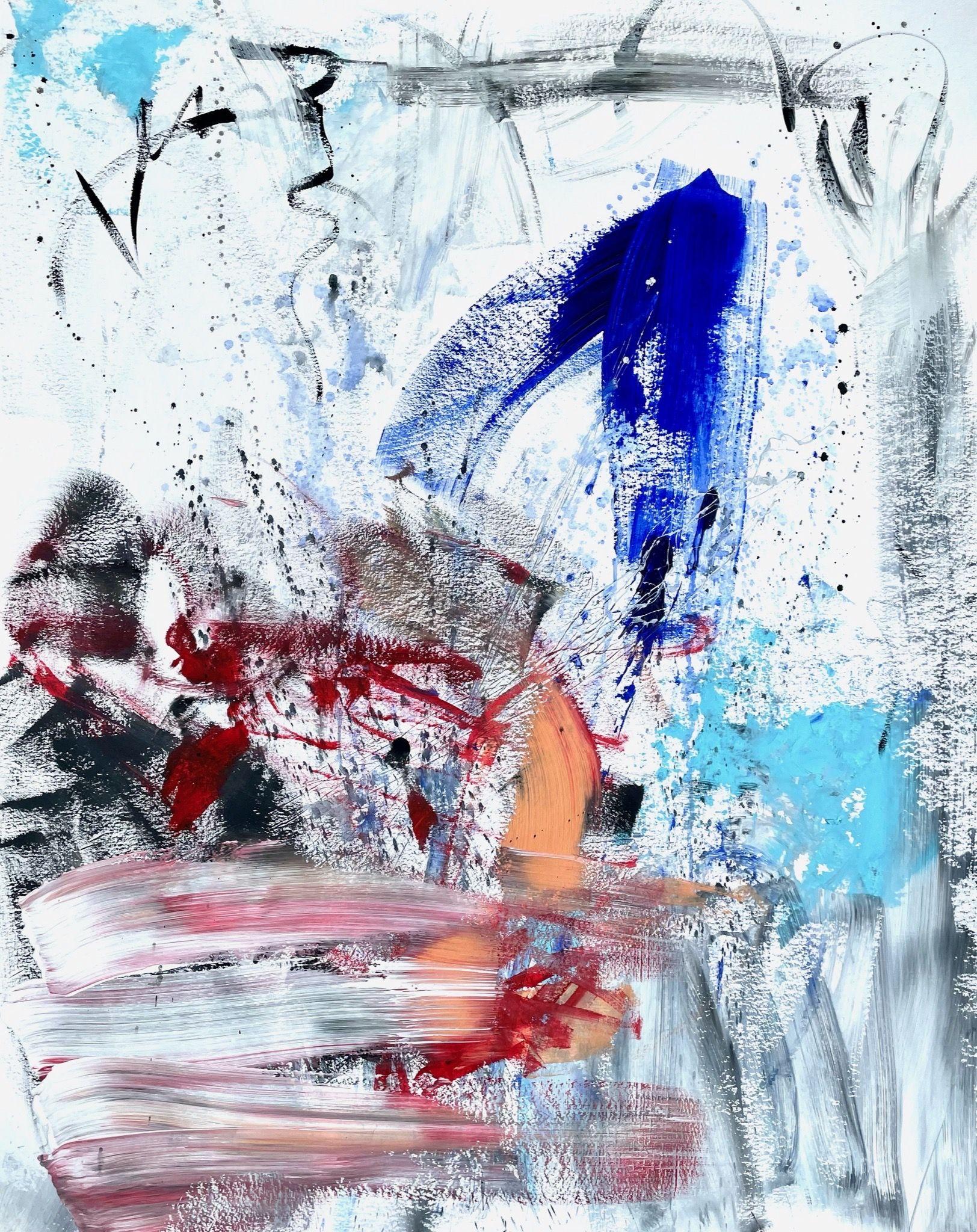 Susurros de un fantasma amistoso, Pintura, Acrílico sobre papel - Painting de Christel Haag