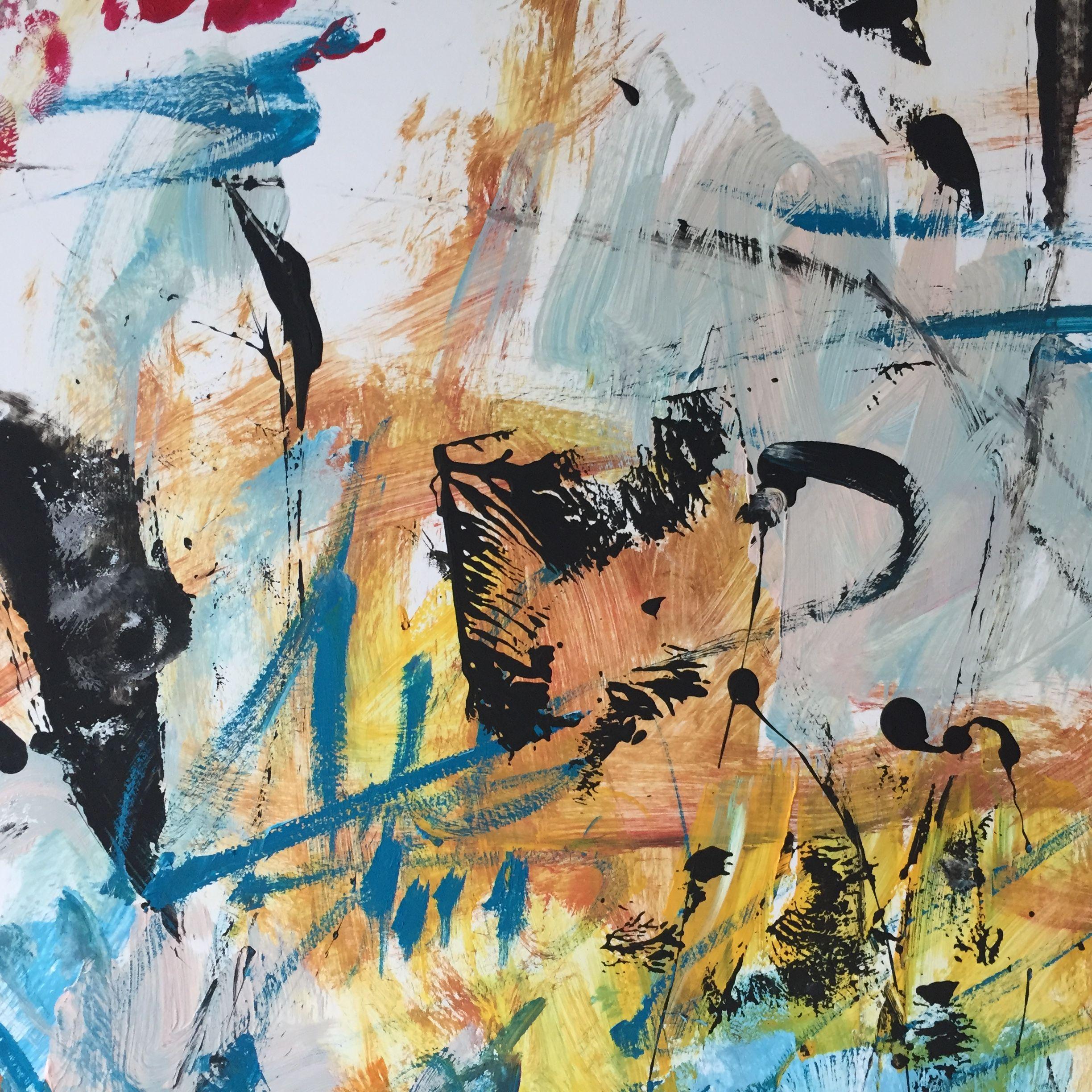 Who Let the Dog out (Quelqu'un a quitté le chien), peinture, acrylique sur papier en vente 2