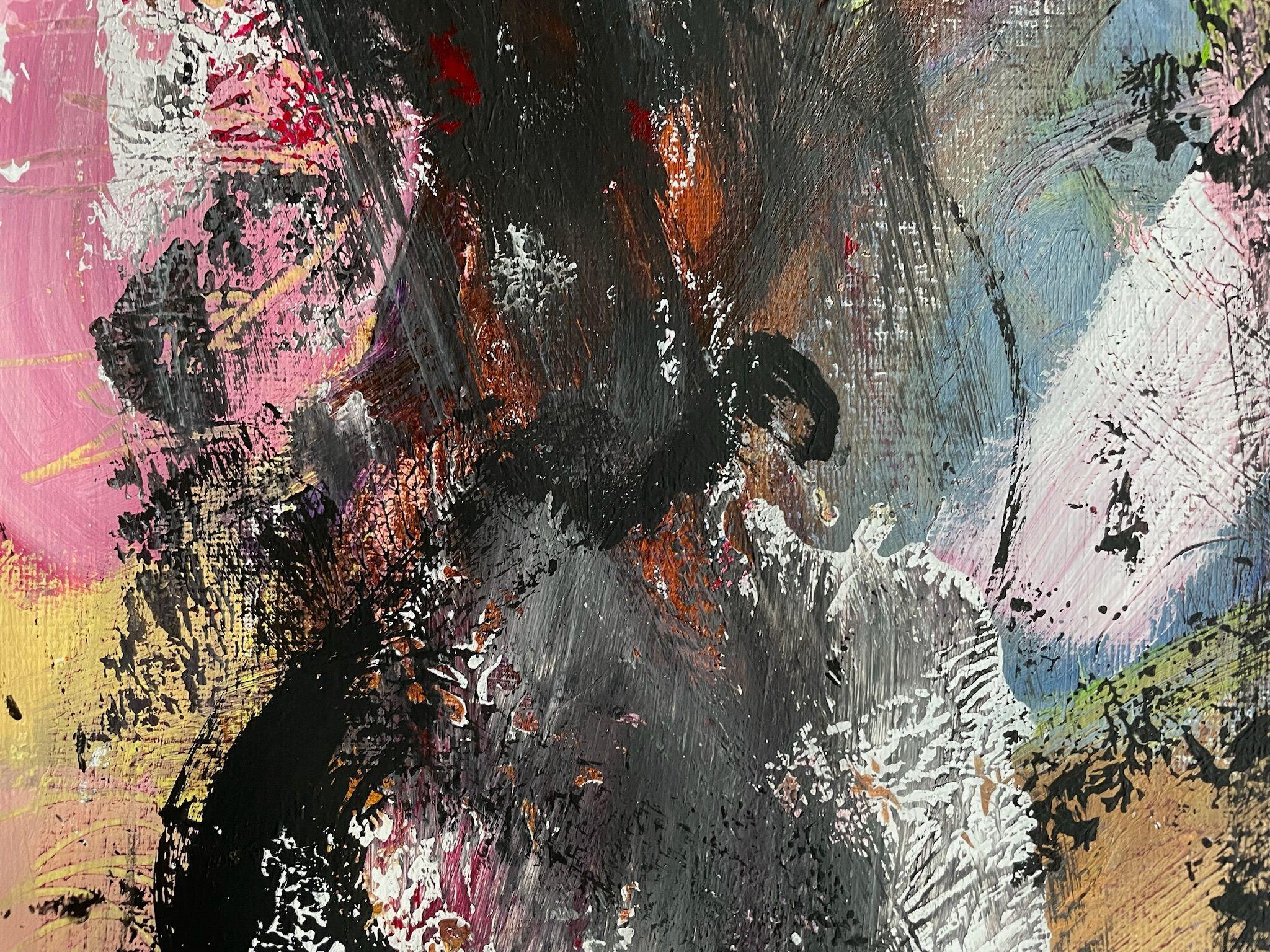 Why DidnÂ't You Call Me, Gemälde, Acryl auf Papier im Angebot 1
