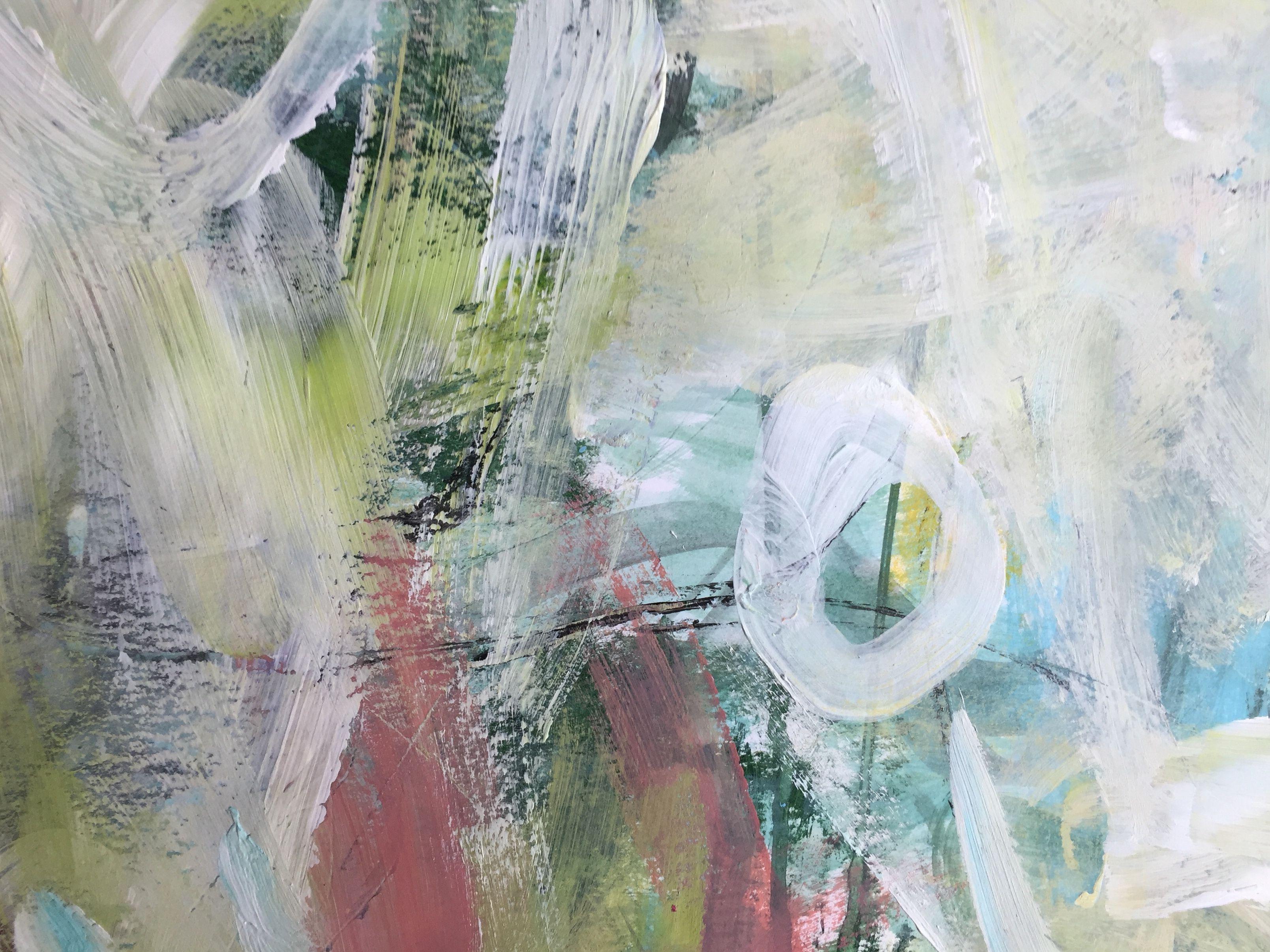 Jour d'hiver, peinture, acrylique sur papier - Painting de Christel Haag