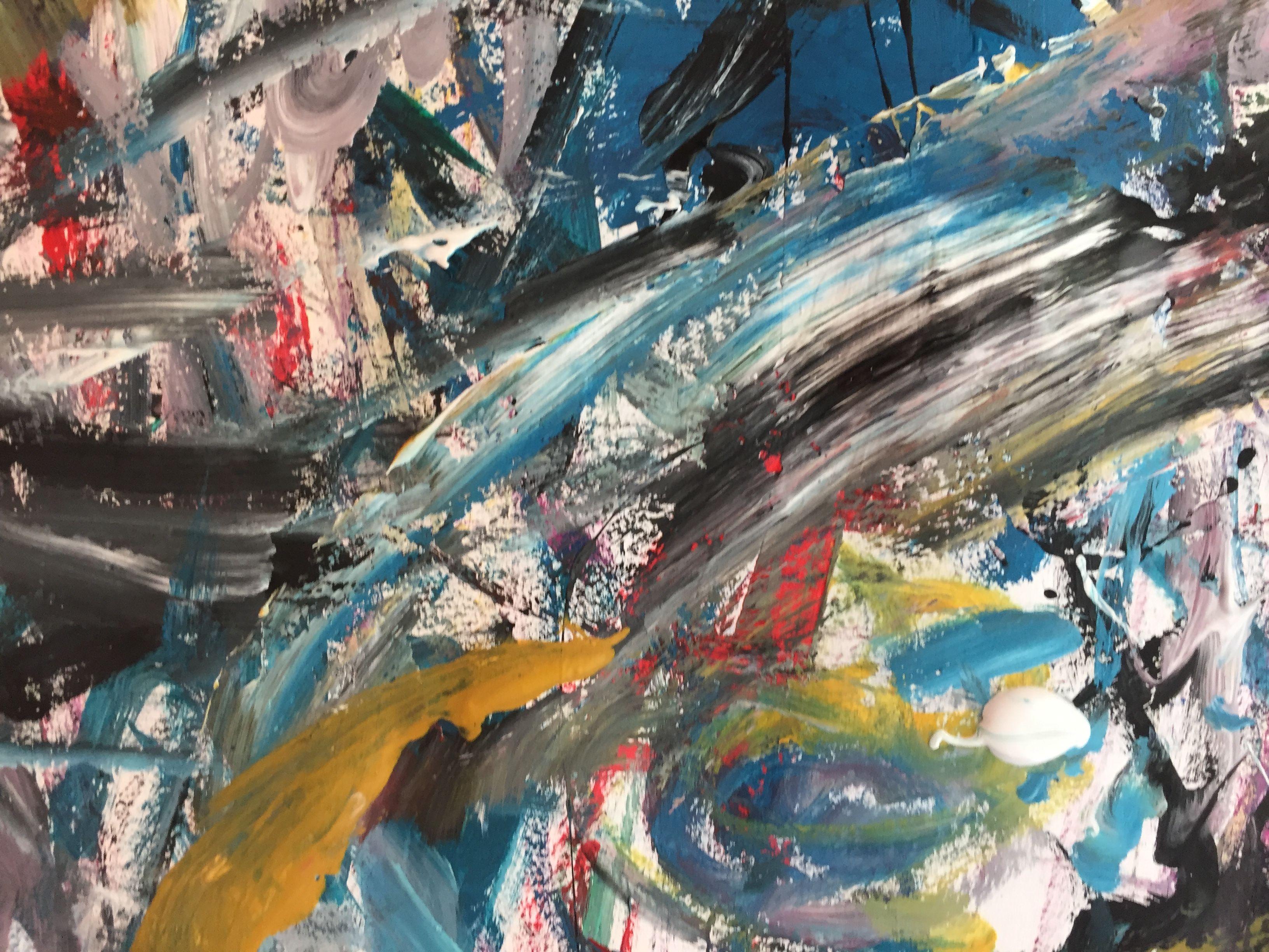 Zero, Gemälde, Acryl auf Papier im Angebot 1