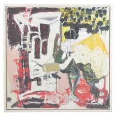 Christel Maria Nolle, Danish artist. "Landscape". Oil on canvas, 1995