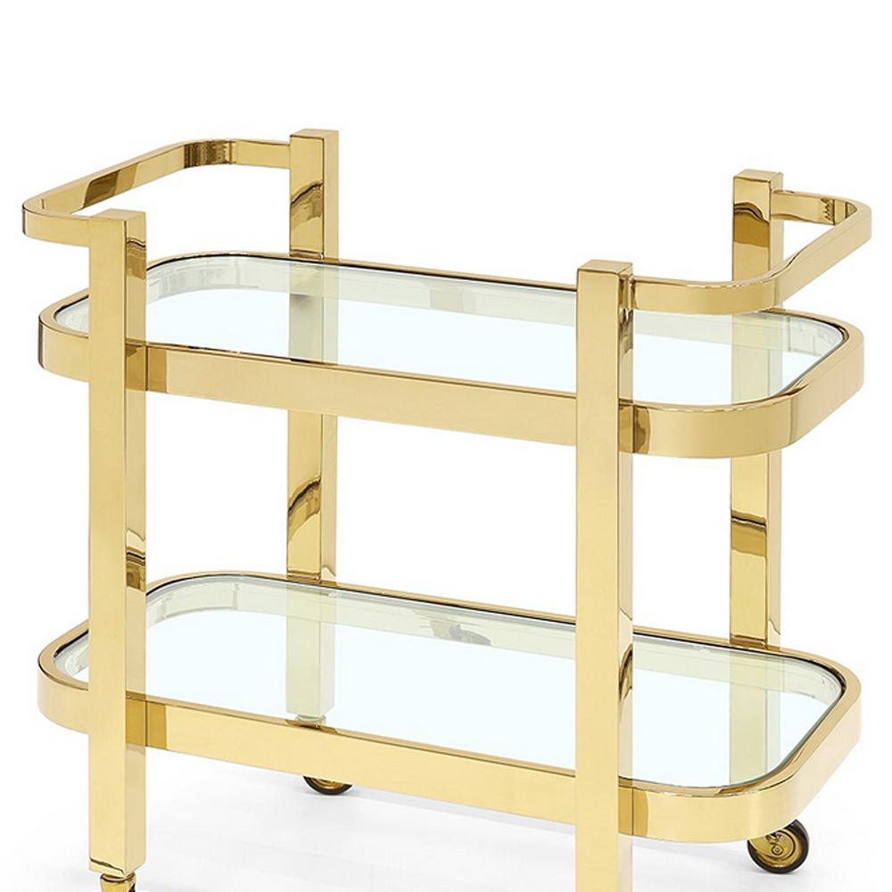 Hand-Crafted Christensen Trolley in Gold or Chrome Finish For Sale