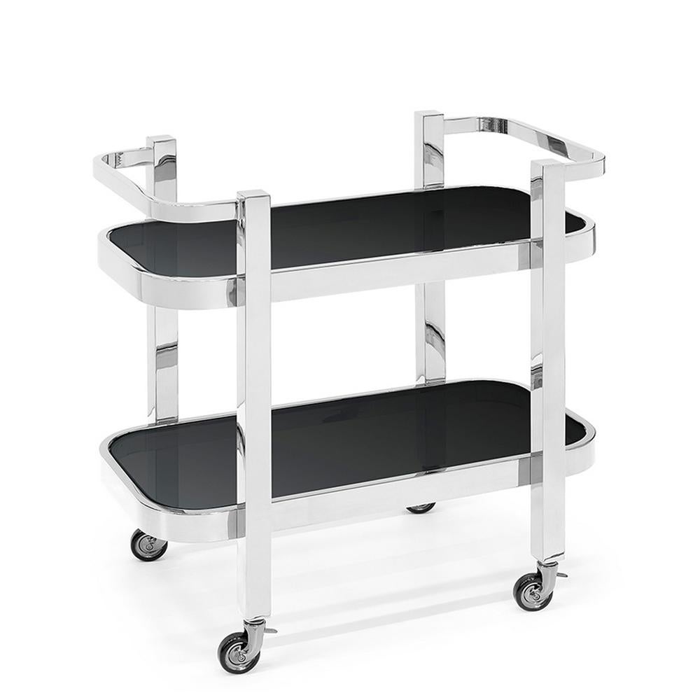 Metal Christensen Trolley in Gold or Chrome Finish For Sale