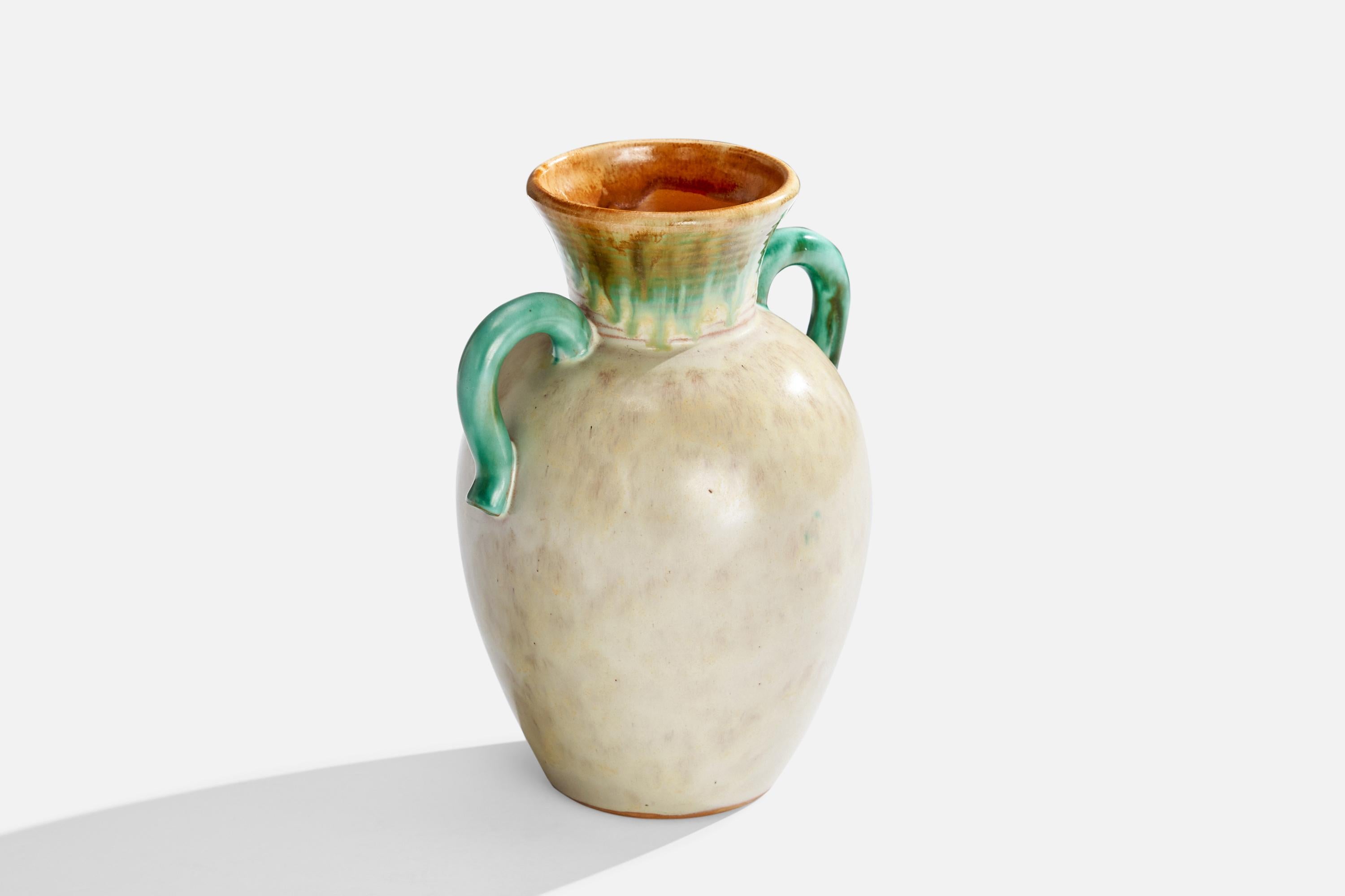 Scandinavian Modern Christer Heijl, Vase, Ceramic, Sweden, 1930s For Sale