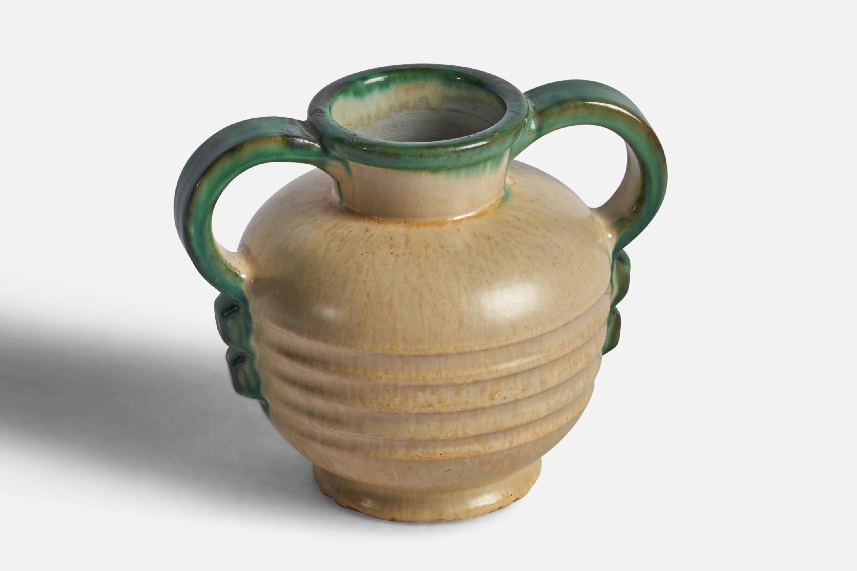 Scandinavian Modern Christer Heijl, Vase, Earthenware, Sweden, 1930s For Sale