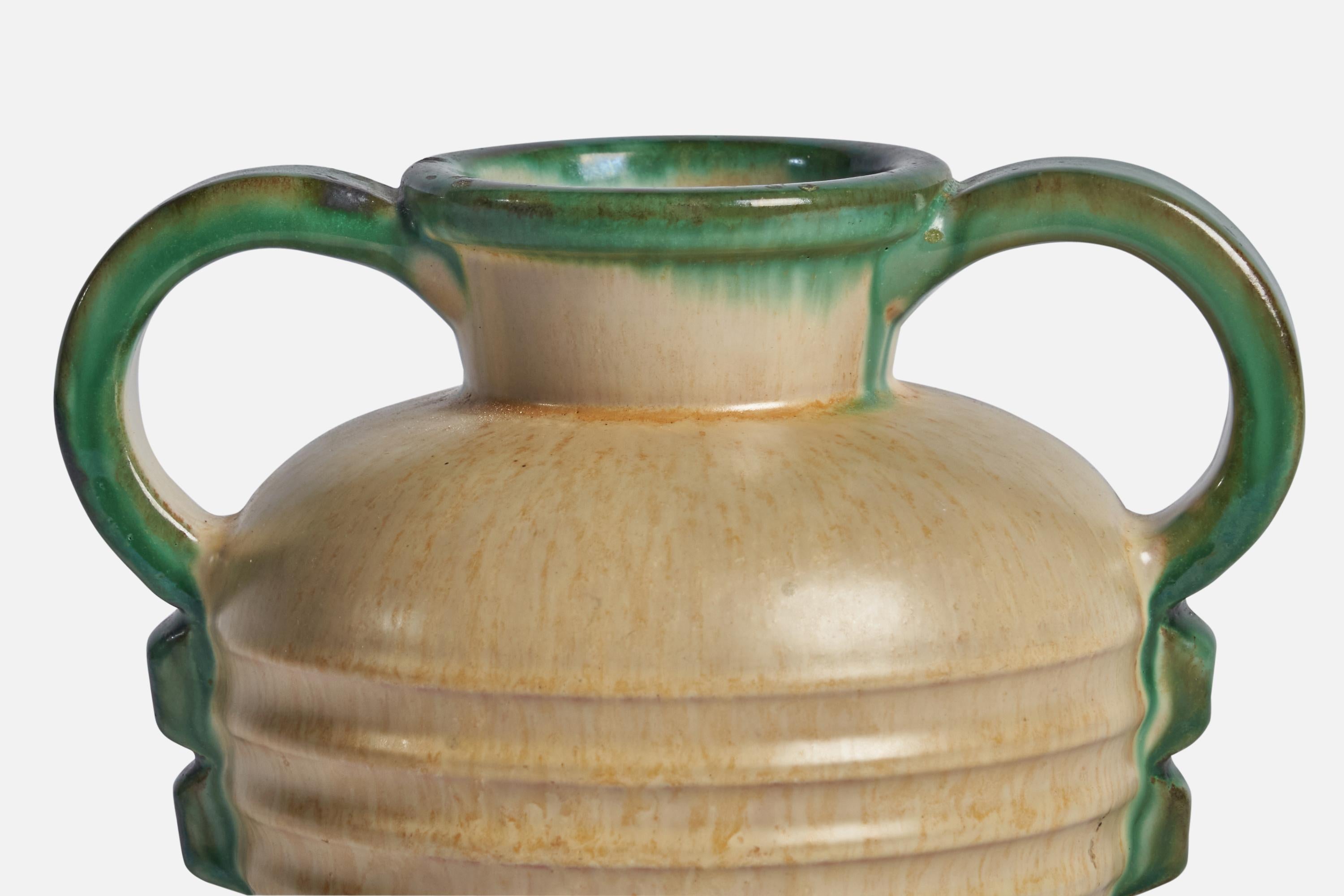 Swedish Christer Heijl, Vase, Earthenware, Sweden, 1930s For Sale