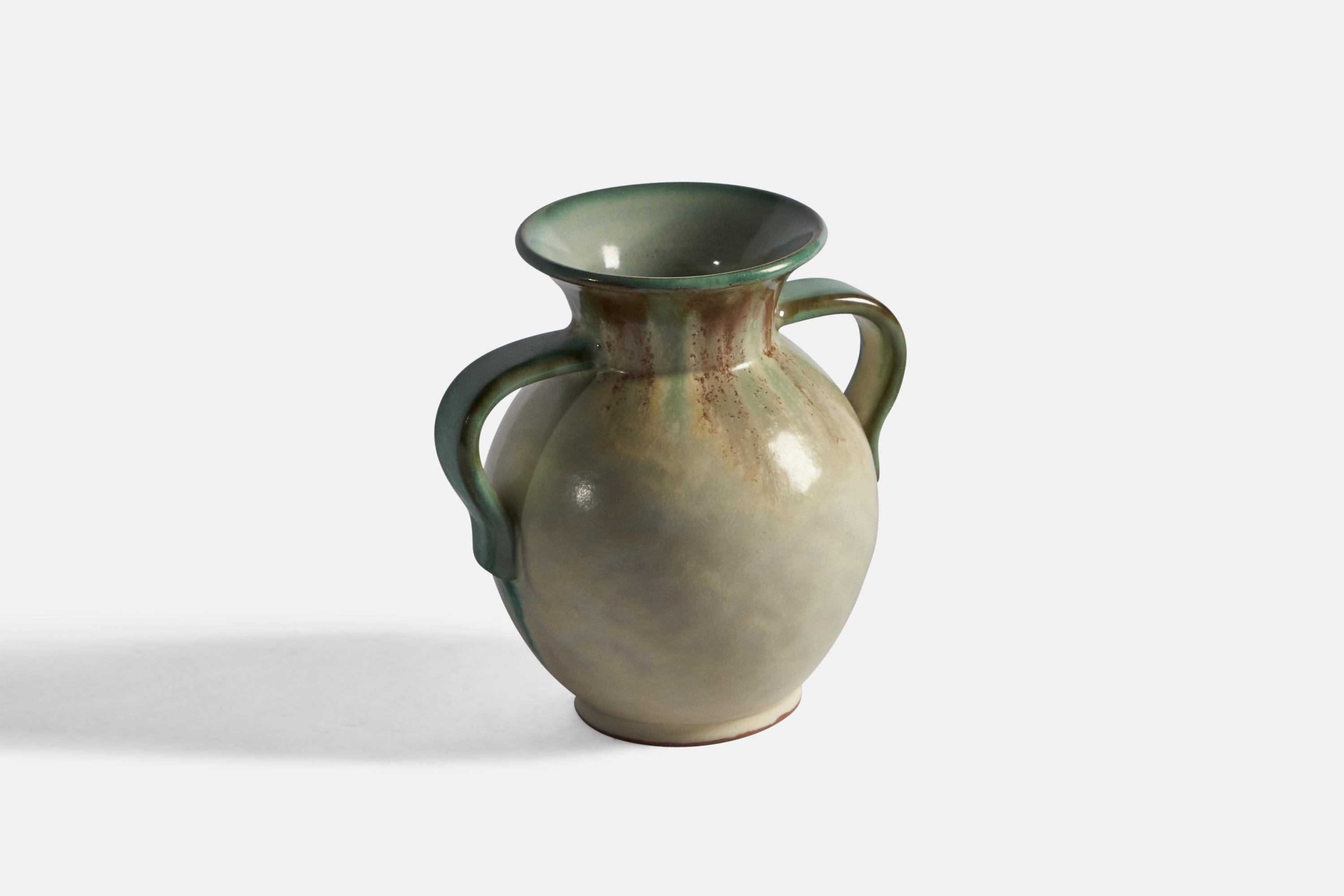 Scandinavian Modern Christer Heijl, Vase, Earthenware, Sweden, 1940s For Sale