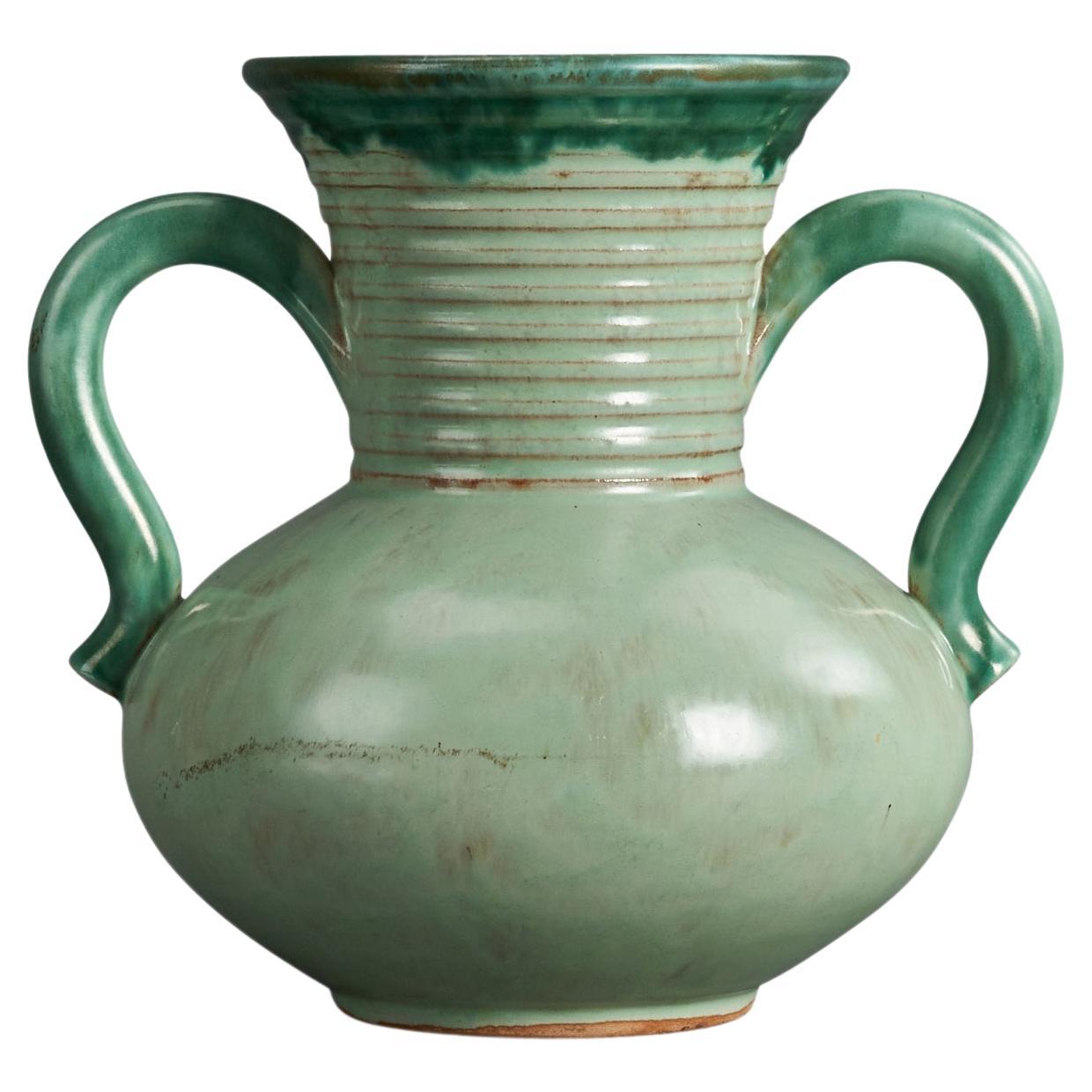 Christer Heijl, Vase, Earthenware, Sweden, 1940s For Sale