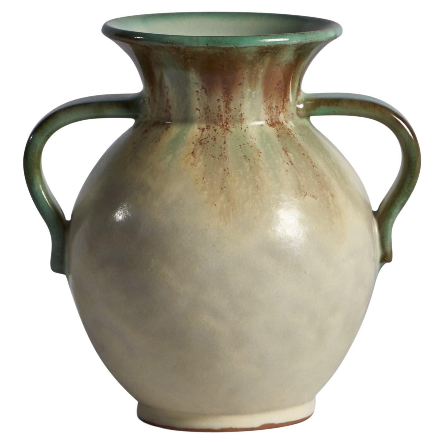 Christer Heijl, Vase, Earthenware, Sweden, 1940s For Sale