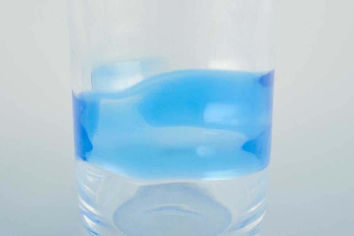 Christer Holmgren for Holmegaard. 'Blue Hour' glass decanter. In Excellent Condition For Sale In Copenhagen, DK