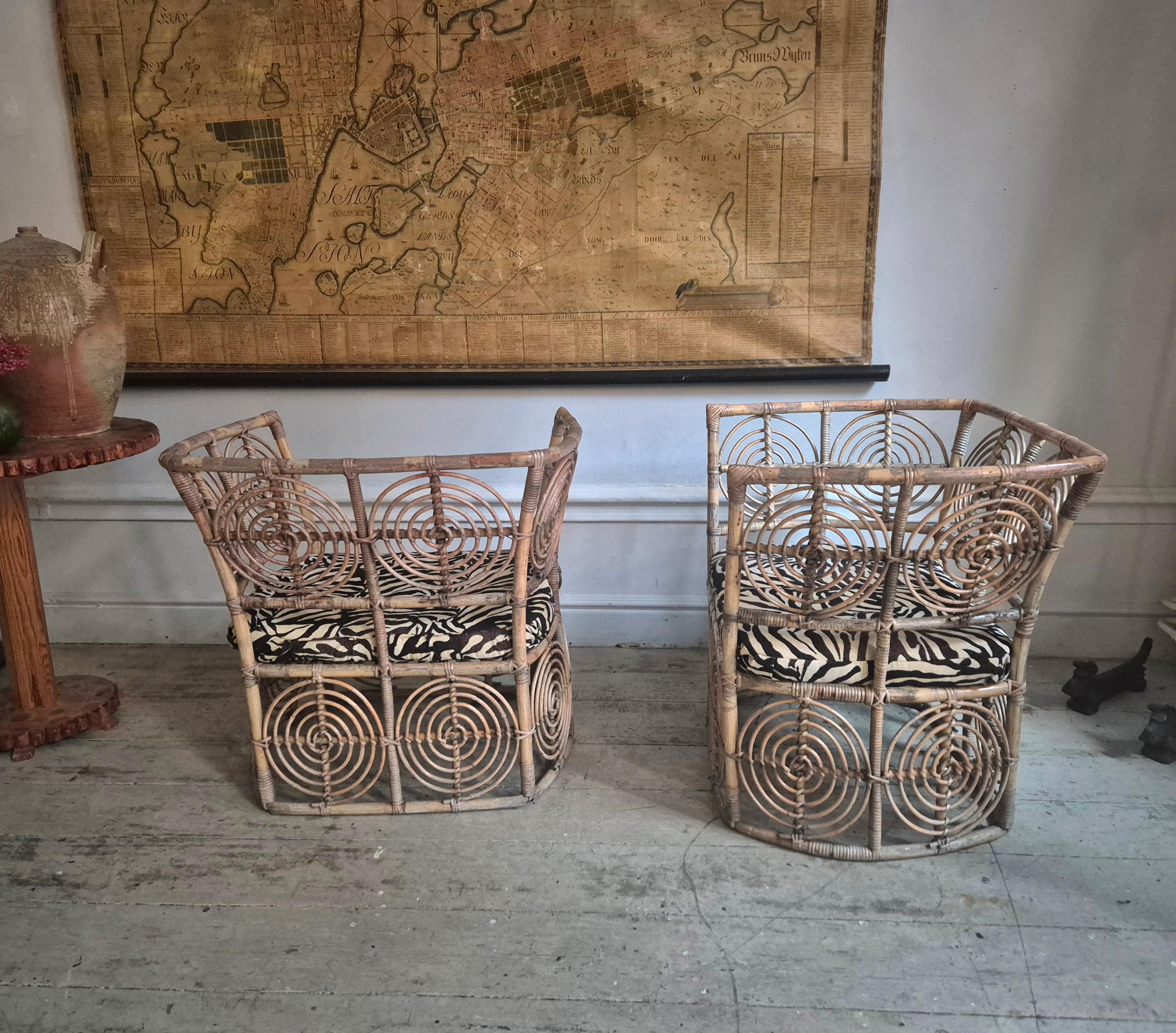 Christer Norman, chaises longues en rotin 1 paire, Sjöwalls Korgmakeri. en vente 4