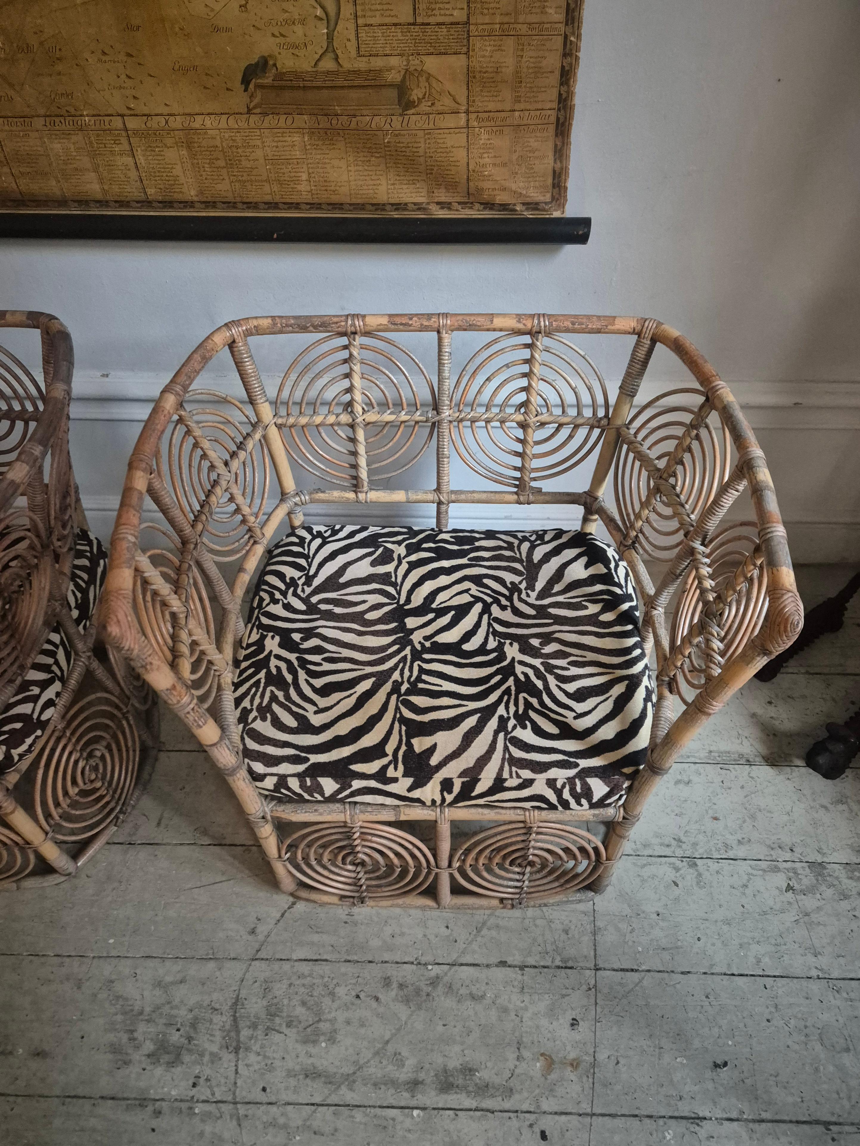 Rotin Christer Norman, chaises longues en rotin 1 paire, Sjöwalls Korgmakeri. en vente