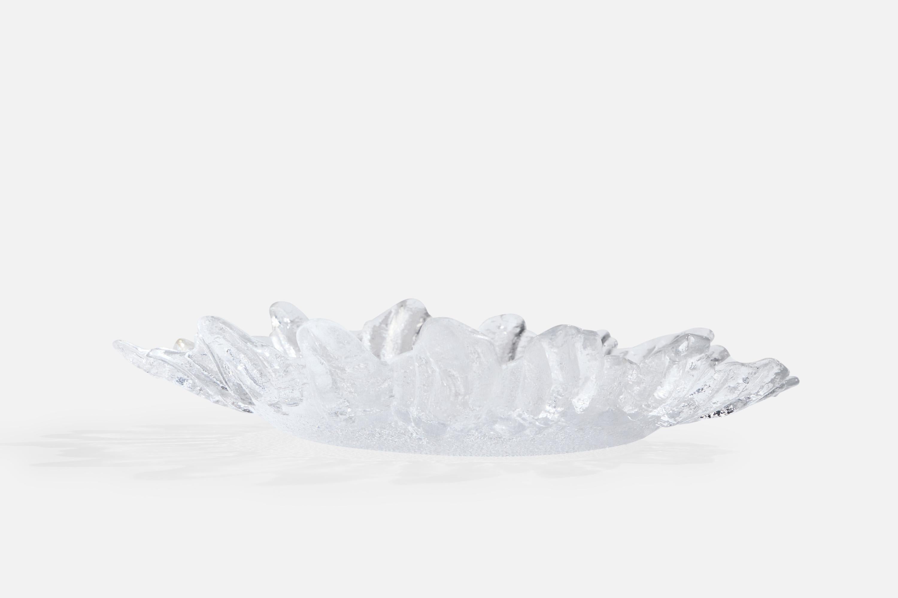Swedish Christer Sjögren, Dish, Glass, Sweden, 1970s For Sale