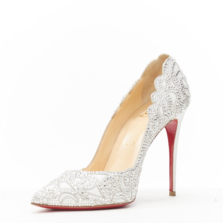 Christian Louboutin Strass Crystal Shoes 38 Size 5 Wedding Shoes. Never  worn