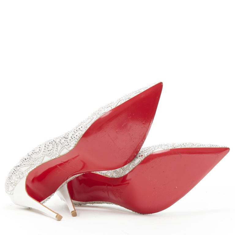 Christian Louboutin Sparkle & Crystal Red Bottom Heels 38 1/2 – Luxe  Designer Resale