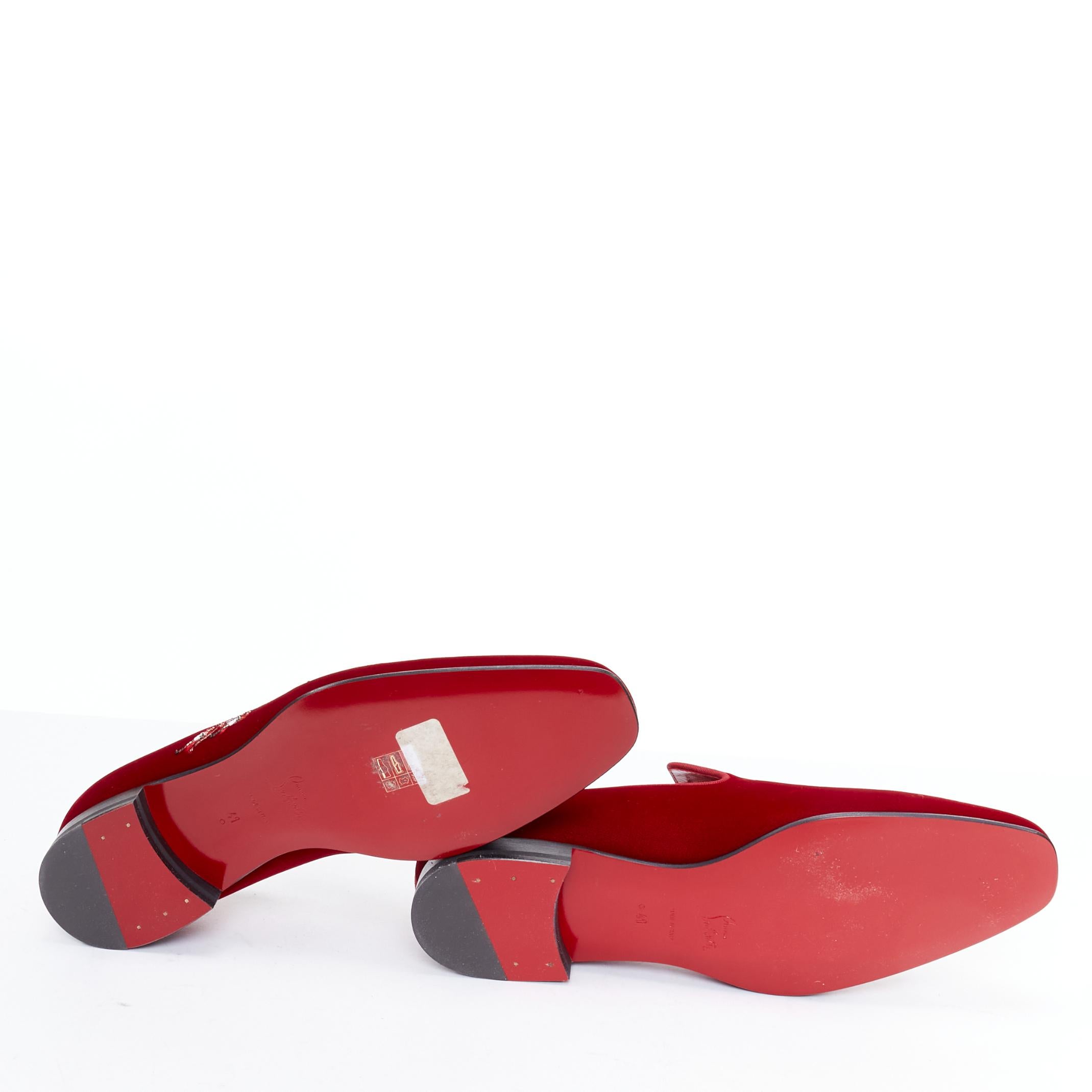 CHRISTIAIN LOUBOUTIN Limited Editional Dandelion Pin Up Flat red loafer EU41 6