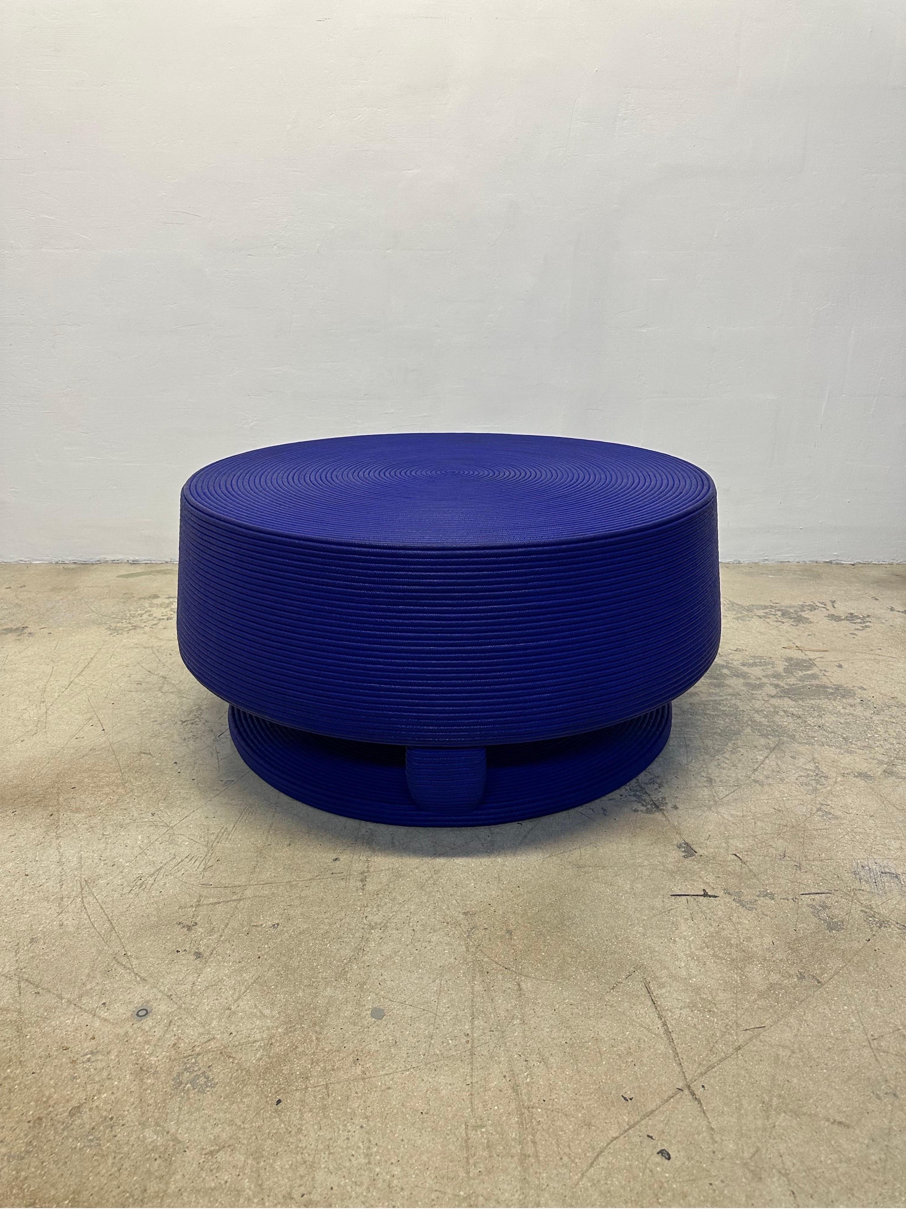 Christian Astuguevieille Afritamu Coffee Table With Yves Klein Blue Finish In Good Condition For Sale In Miami, FL