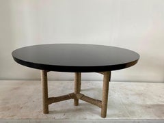 Christian Astuguevieille Large Round "Afriba" Dining Table in Ebonized Wood