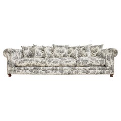 Used Christian Audigier Grande-Dame French Provincial Toile Tufted Sofa