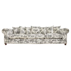 Vintage Christian Audigier Grande-Dame French Provincial Toile Tufted Sofa