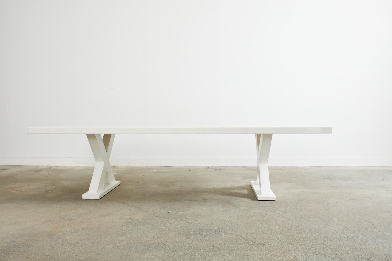 Table à manger de ferme laquée Long Courier de Christian Audigier en vente 7