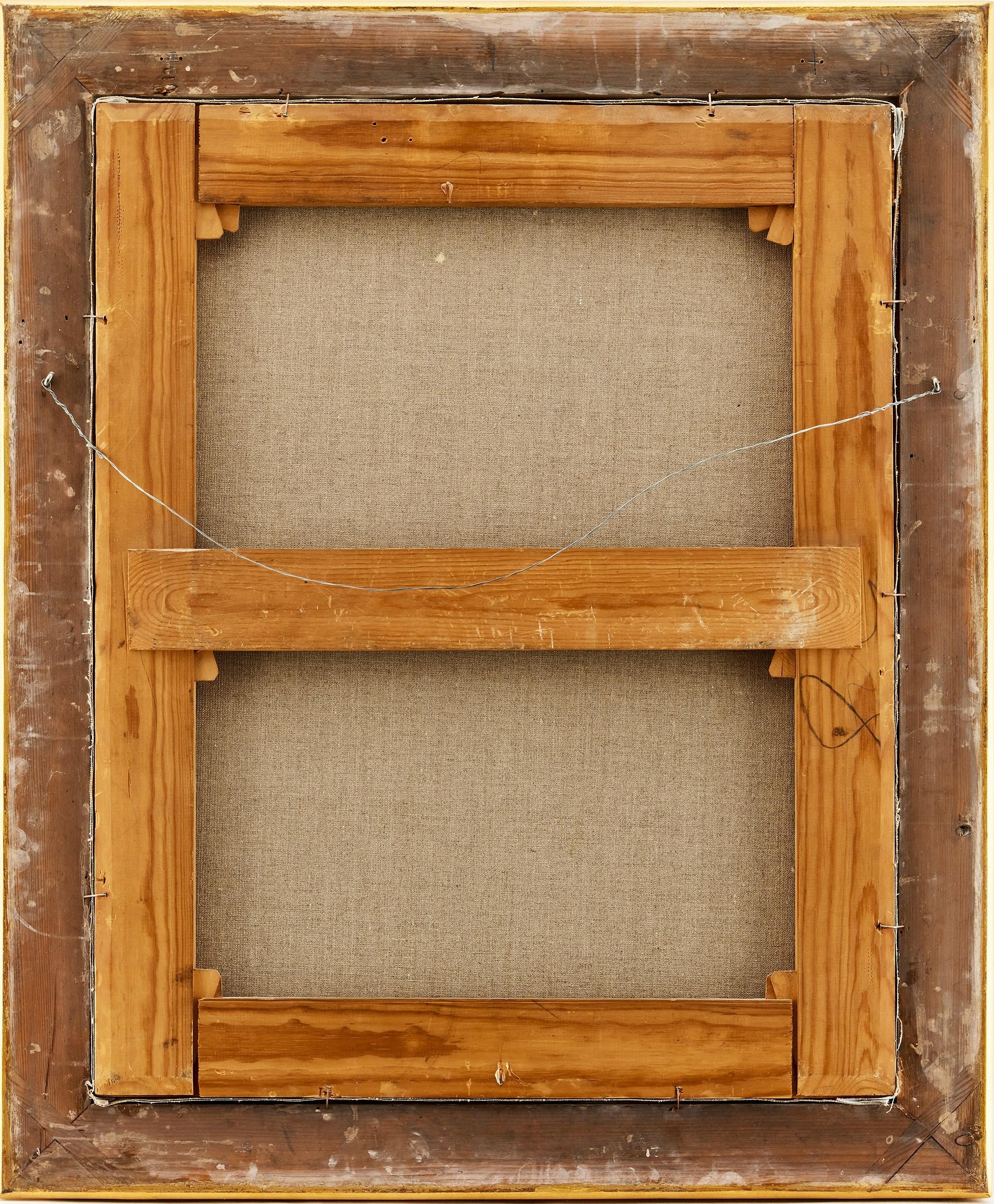 Architekt mit seinen Zeichnungen - 18. Jahrhundert Portrait Öl auf Leinwand im Angebot 1