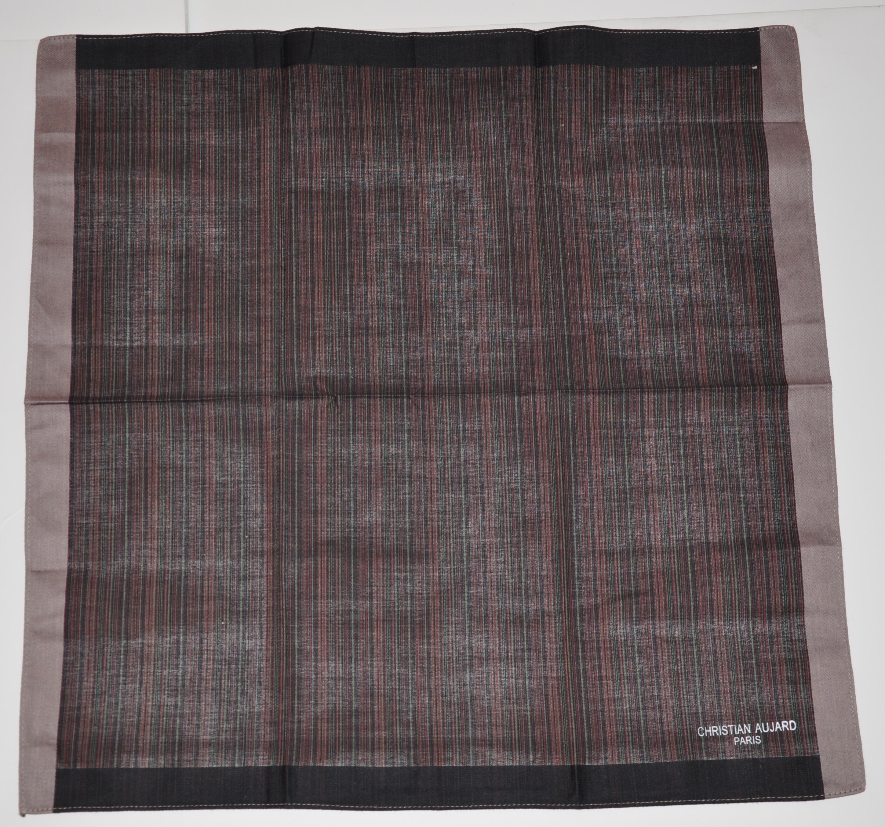 Christian Christian Aujard Micro Stripe Tasche aus Baumwolle und Leinen für Damen oder Herren im Angebot