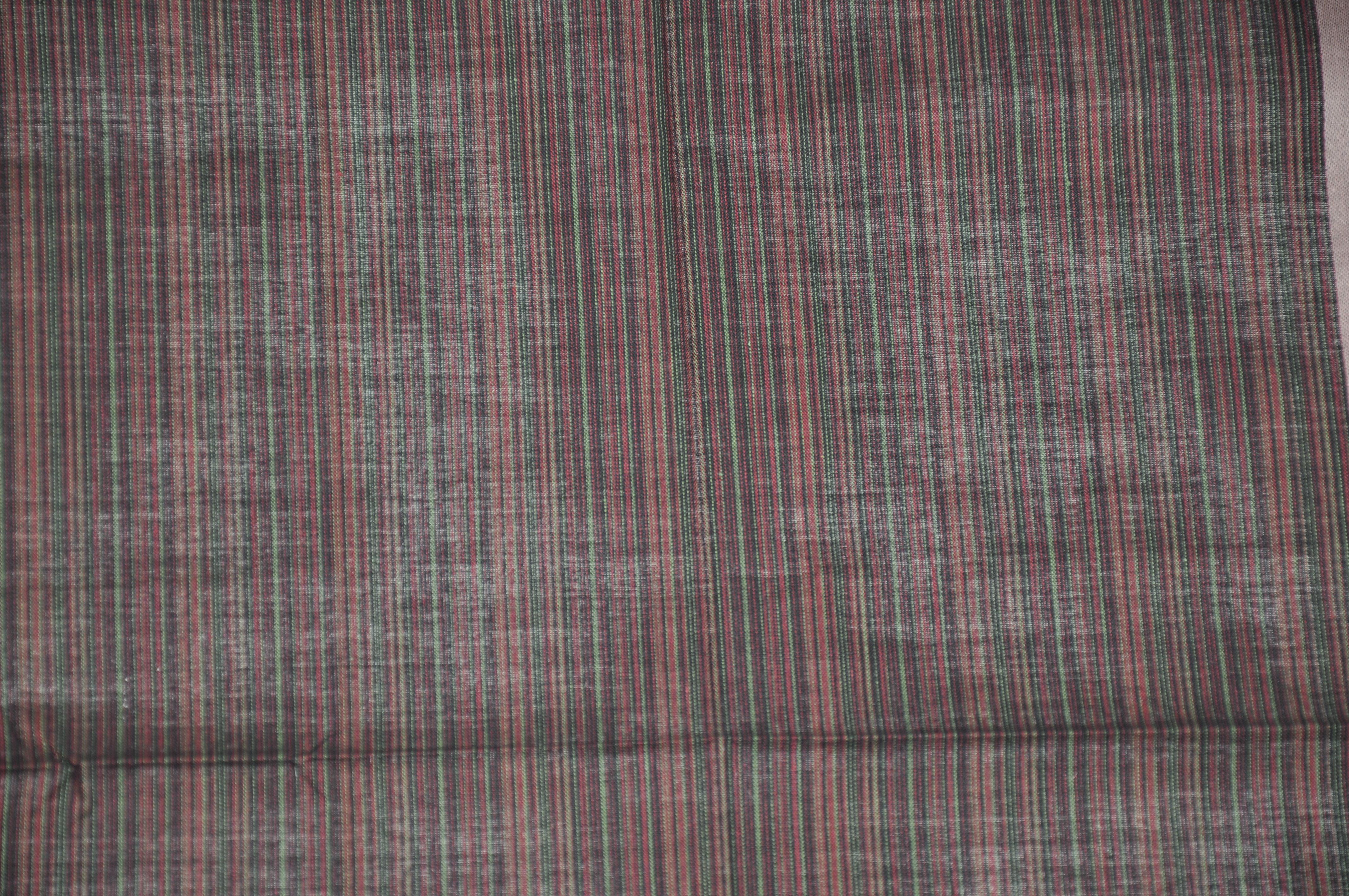 Black Christian Aujard Micro Stripe Cotton Linen Handkerchief For Sale