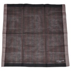 Christian Aujard Micro Stripe Cotton Linen Handkerchief