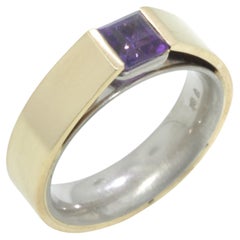 Christian Bauer "Classic Line" 18K Yellow and White Gold Amethyst Ring