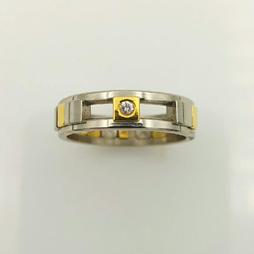 Christian Bauer Wedding Band 18 Karat TwoTone Diamond Band Sliding
