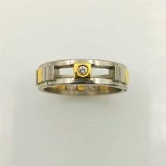 Christian Bauer Wedding Band 18 Karat Two-Tone Diamond Band Sliding Section