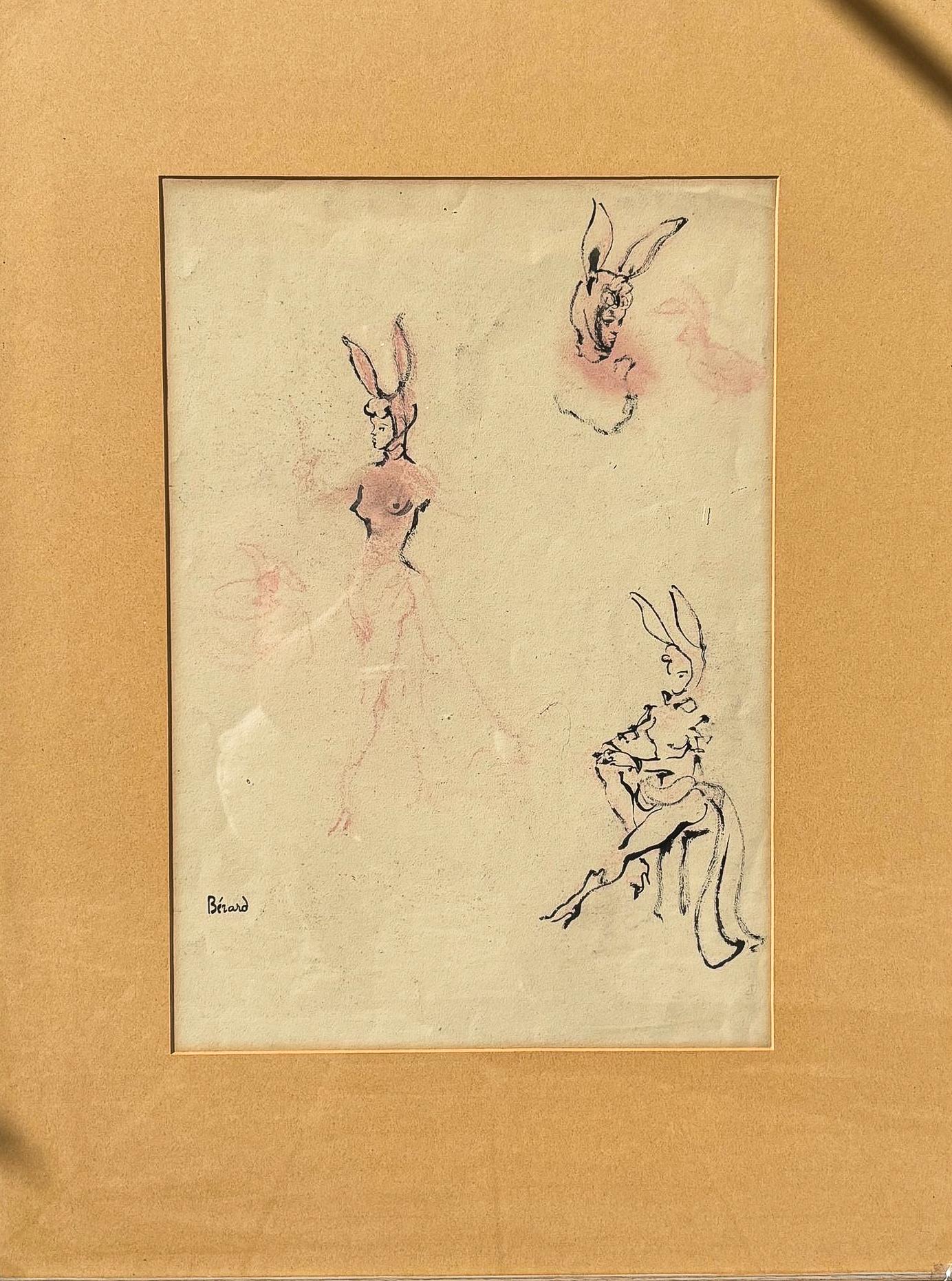 Français Christian Bérard Dessin à l'encre pour un cabaret en vente