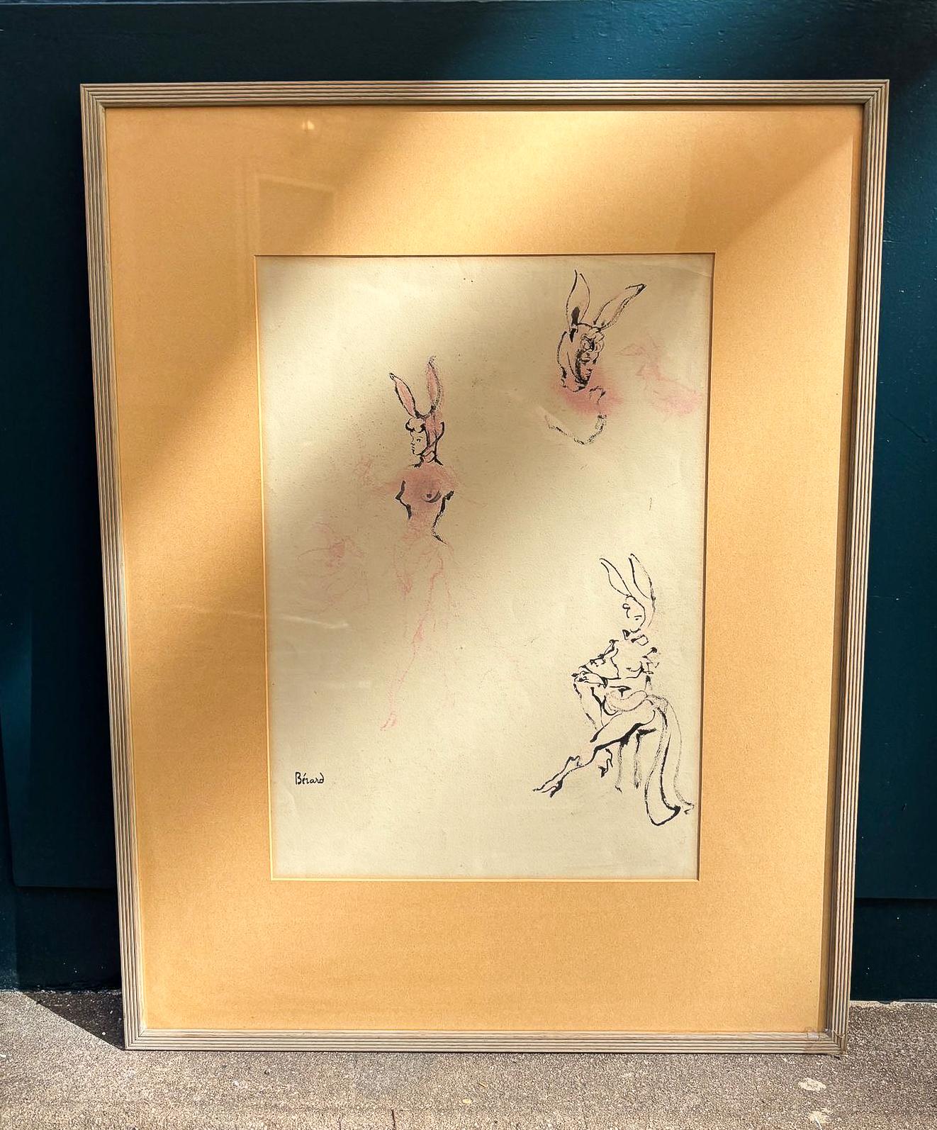 Christian Bérard Dessin à l'encre pour un cabaret Bon état - En vente à PARIS, FR